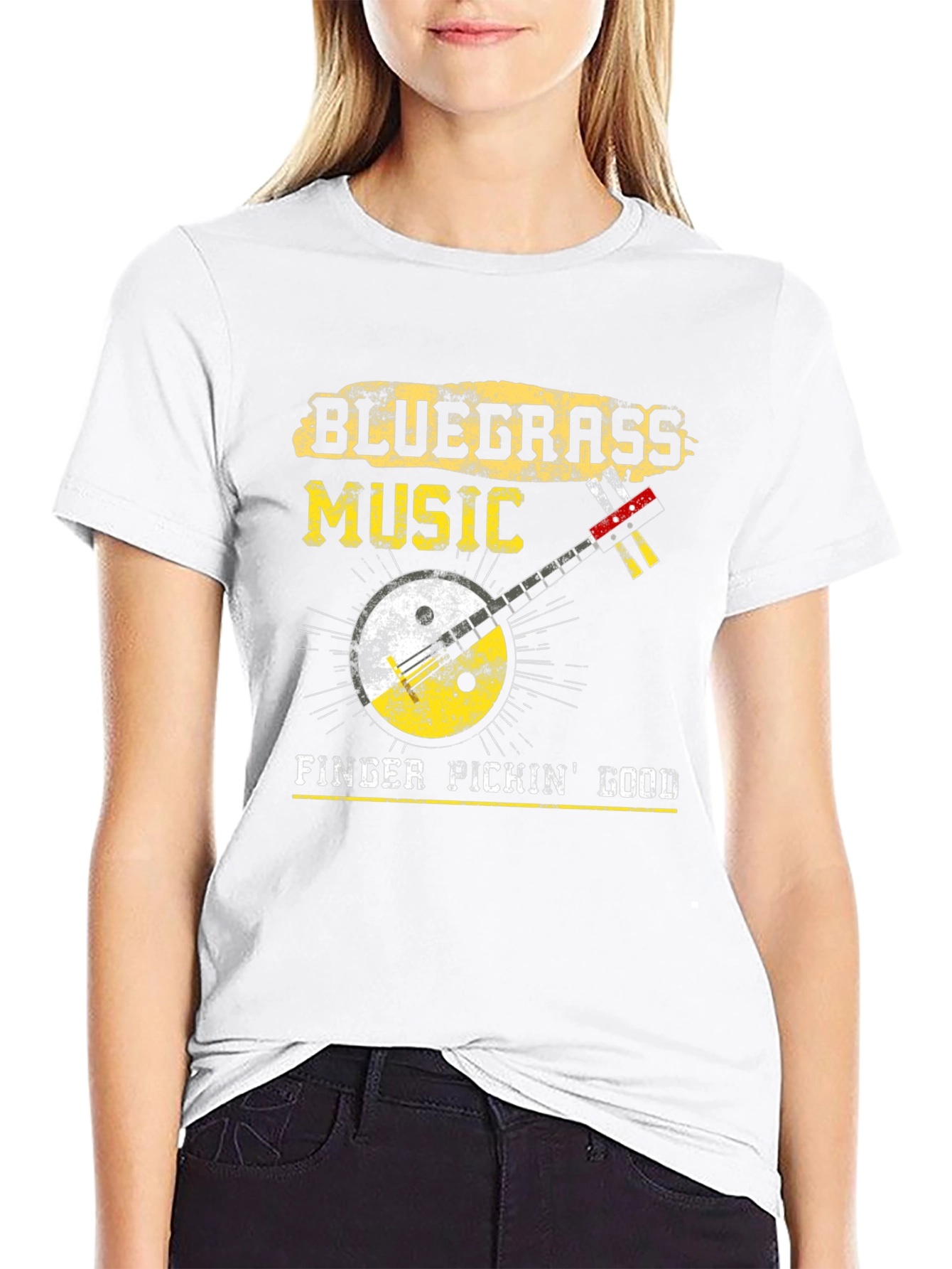 Bluegrass Music Banjo Graphic T-Shirt