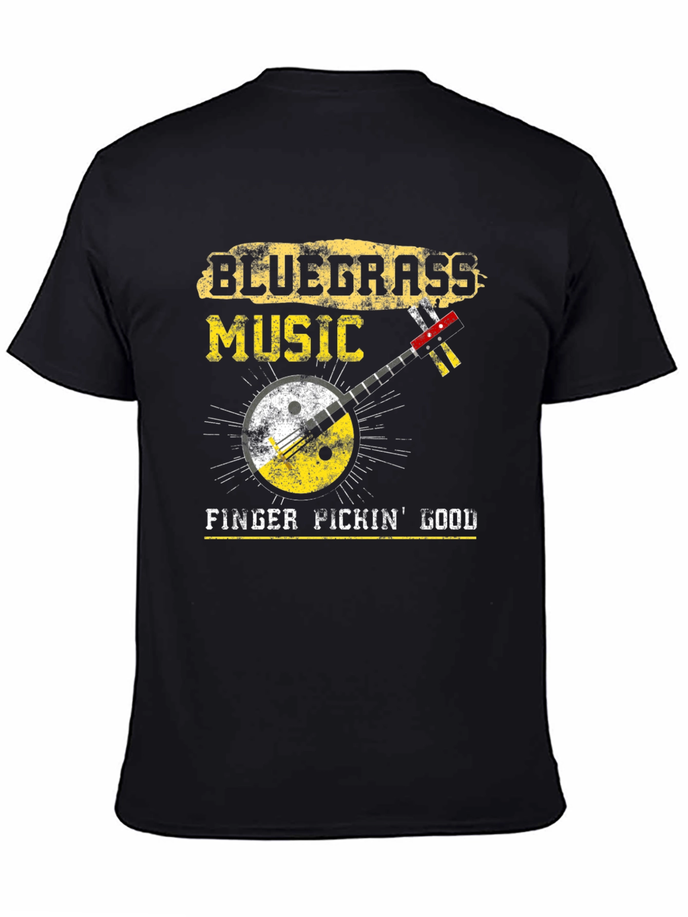 Bluegrass Music Banjo Graphic T-Shirt