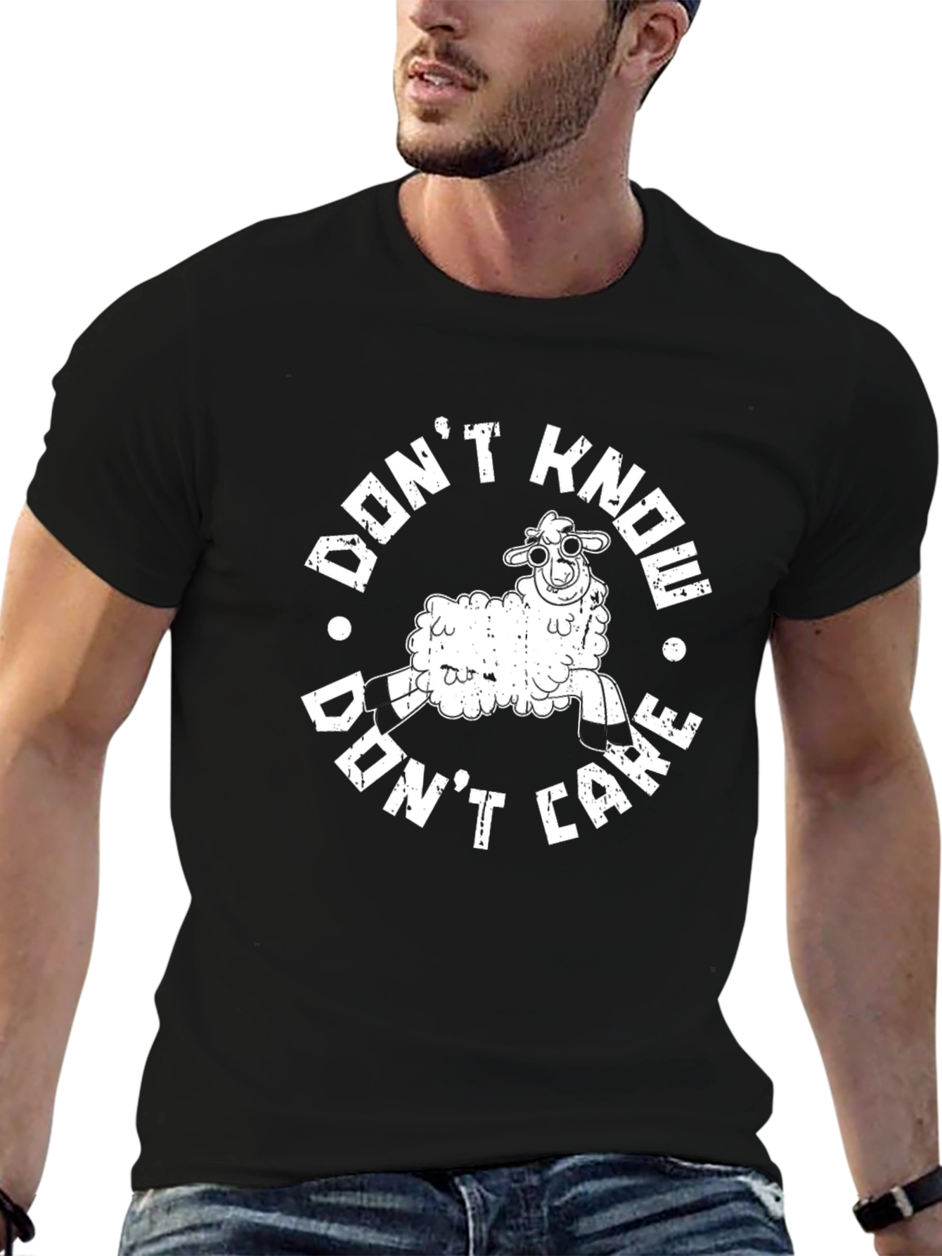 Dont Know Dont Care Sheep Graphic Tee