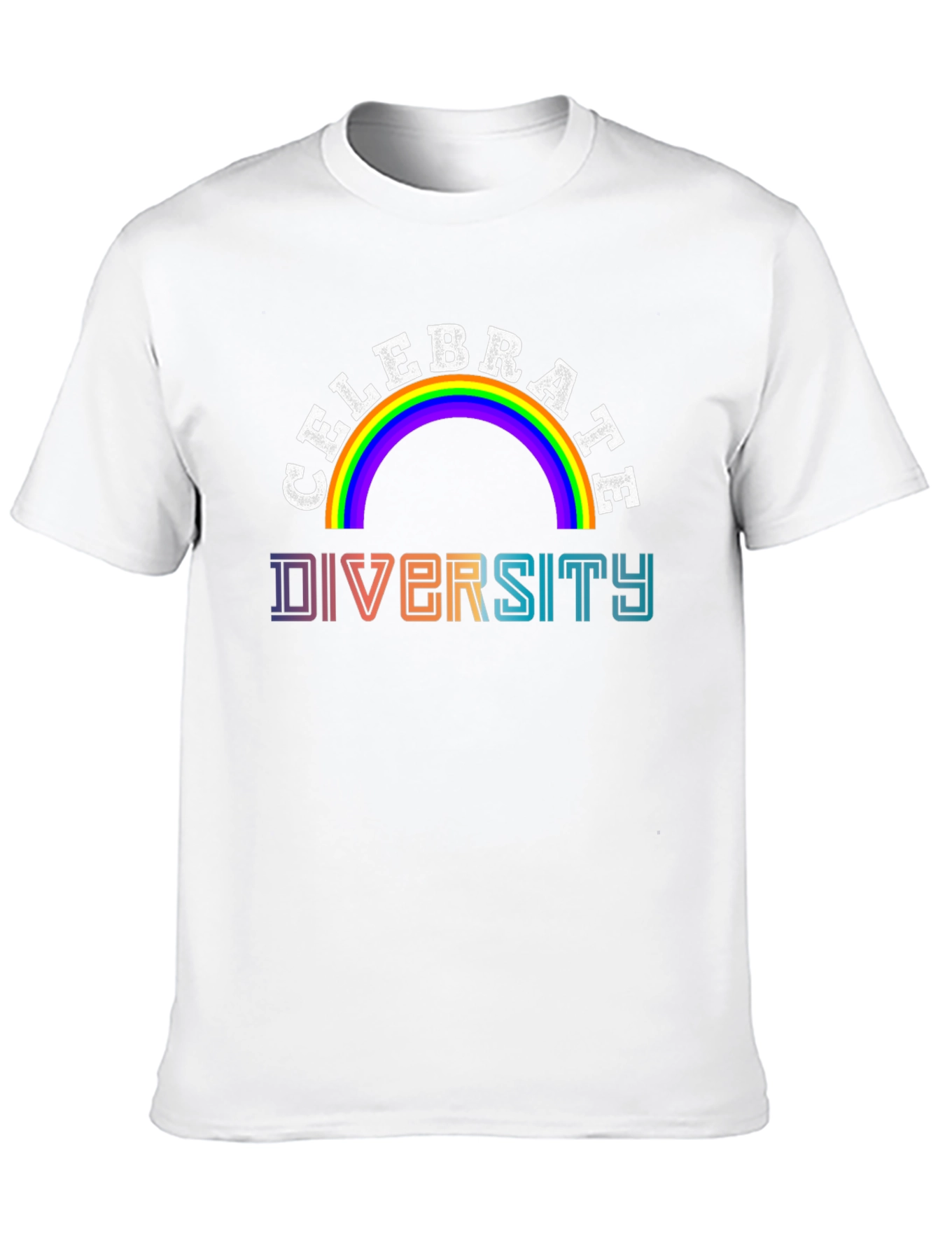 Celebrate Diversity Rainbow Graphic T-Shirt