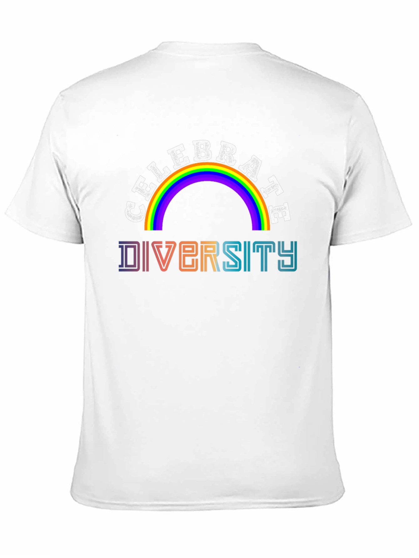 Celebrate Diversity Rainbow Graphic T-Shirt