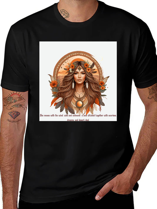 Boho Woman Graphic Tee - Desert Soul Design