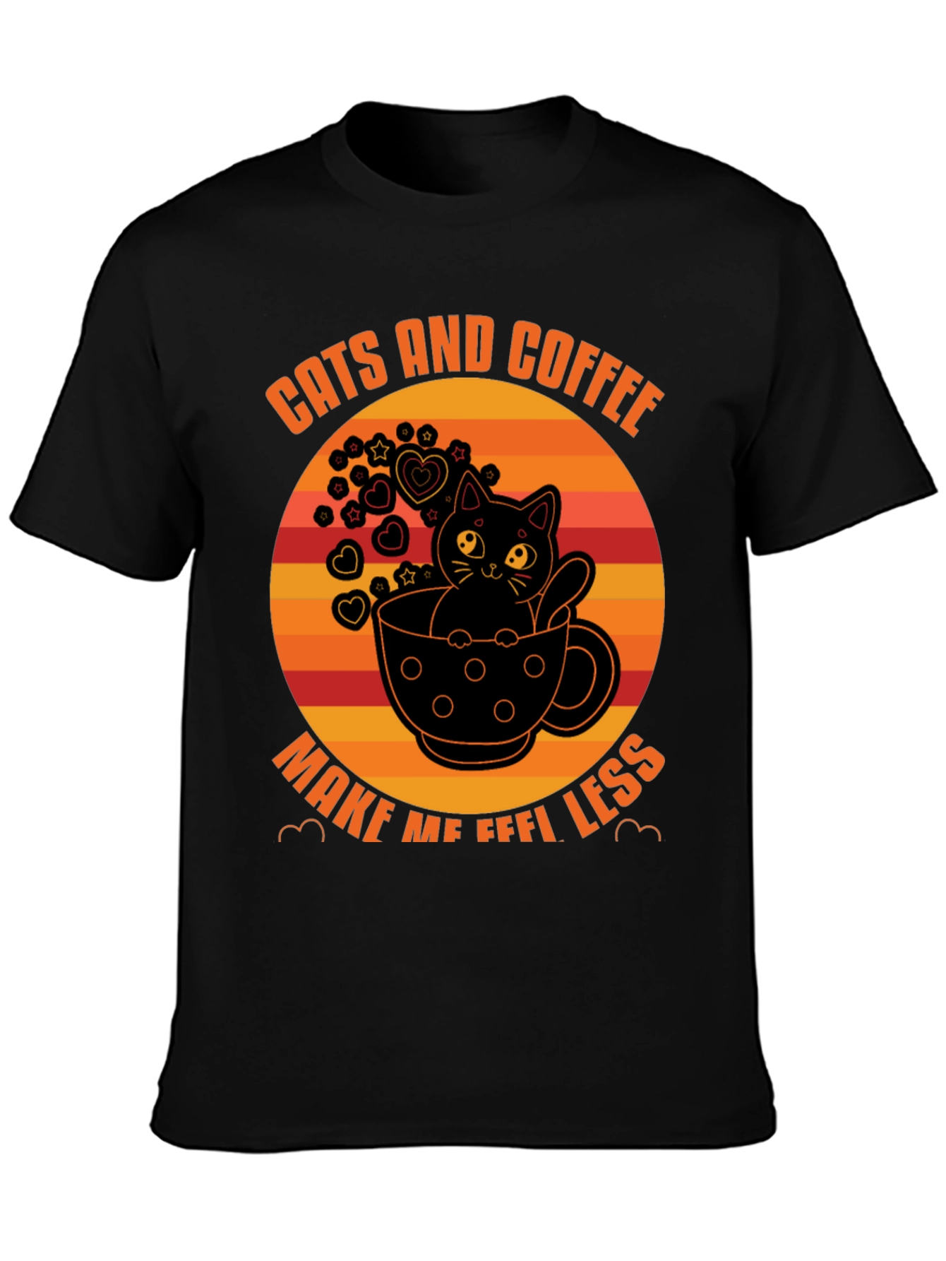 Cats and Coffee T-Shirt - Unisex Graphic Tee