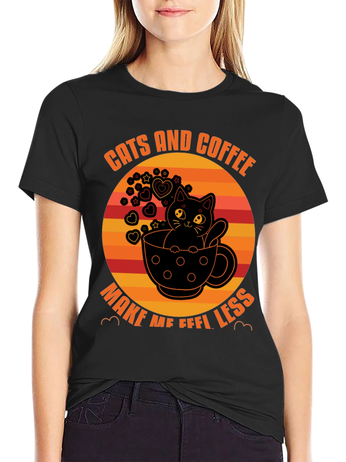 Cats and Coffee T-Shirt - Unisex Graphic Tee