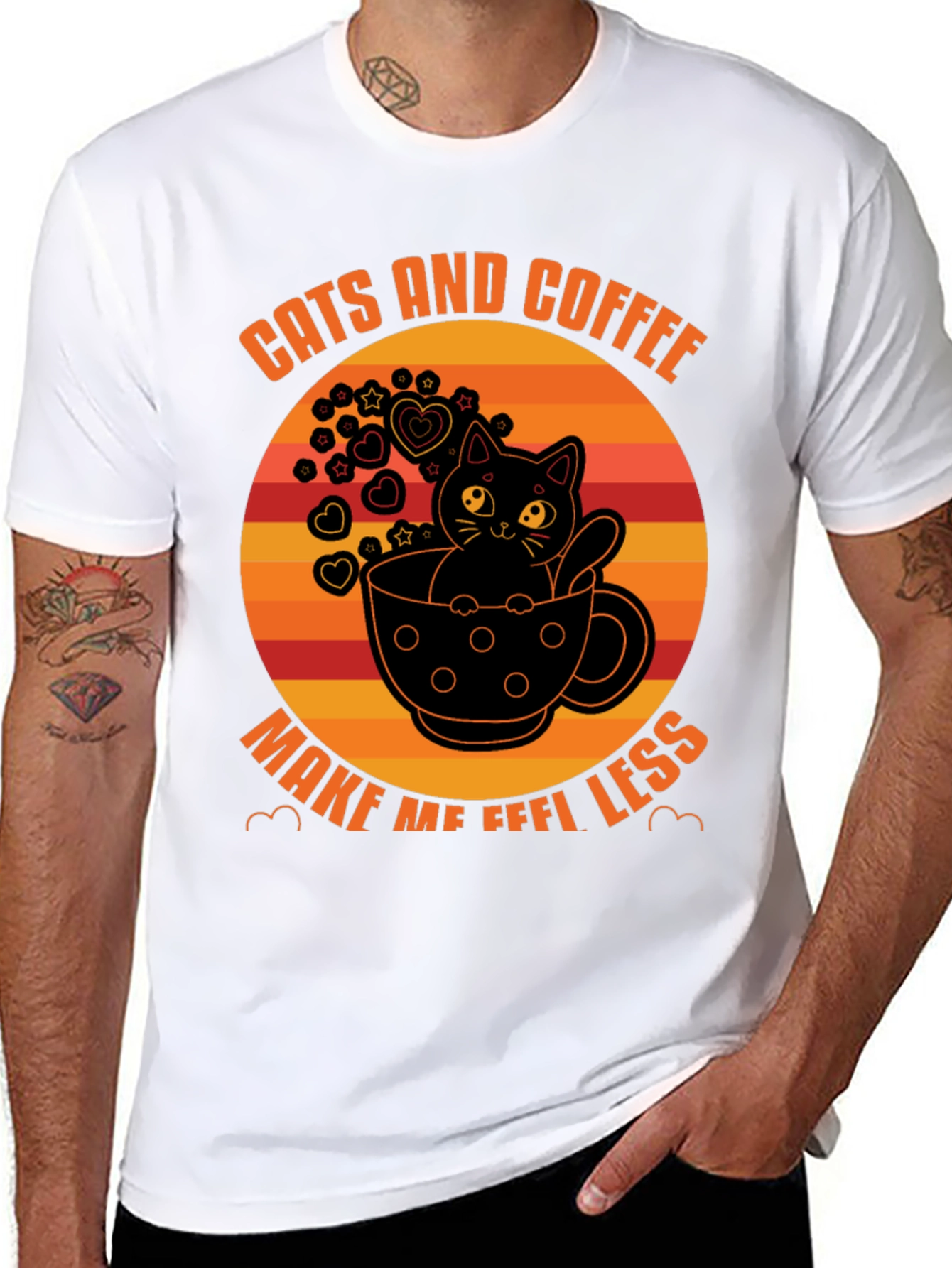Cats and Coffee T-Shirt - Unisex Graphic Tee
