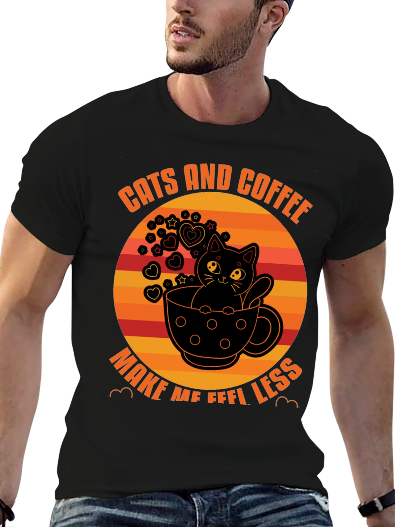 Cats and Coffee T-Shirt - Unisex Graphic Tee
