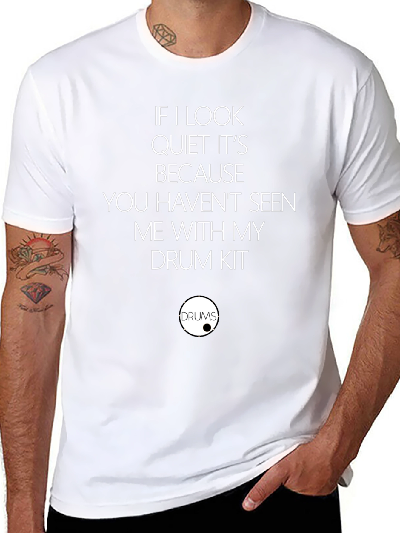 Drummer T-Shirt - If I Look Quiet Funny Tee