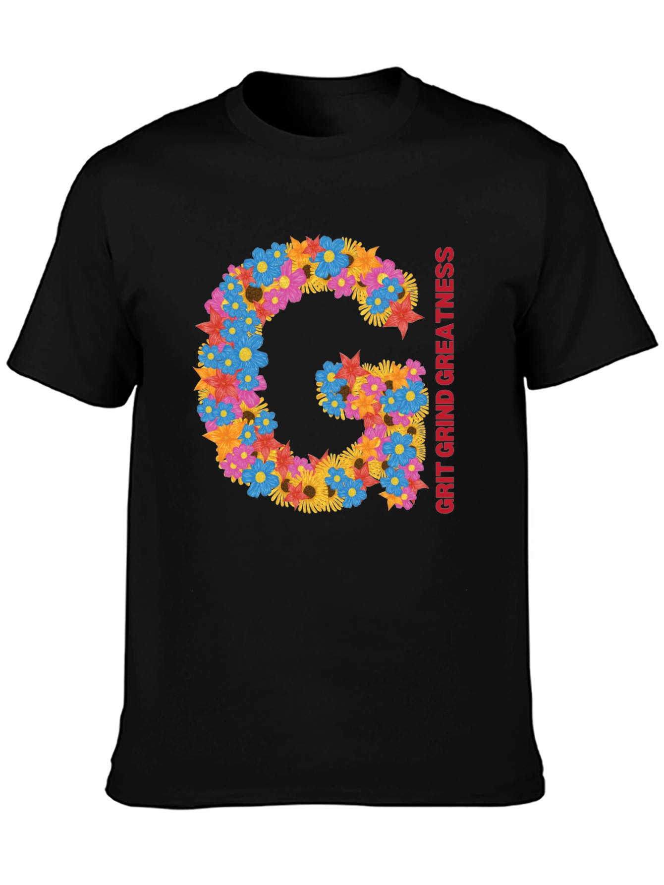 Floral G Grit Grind Greatness Tee