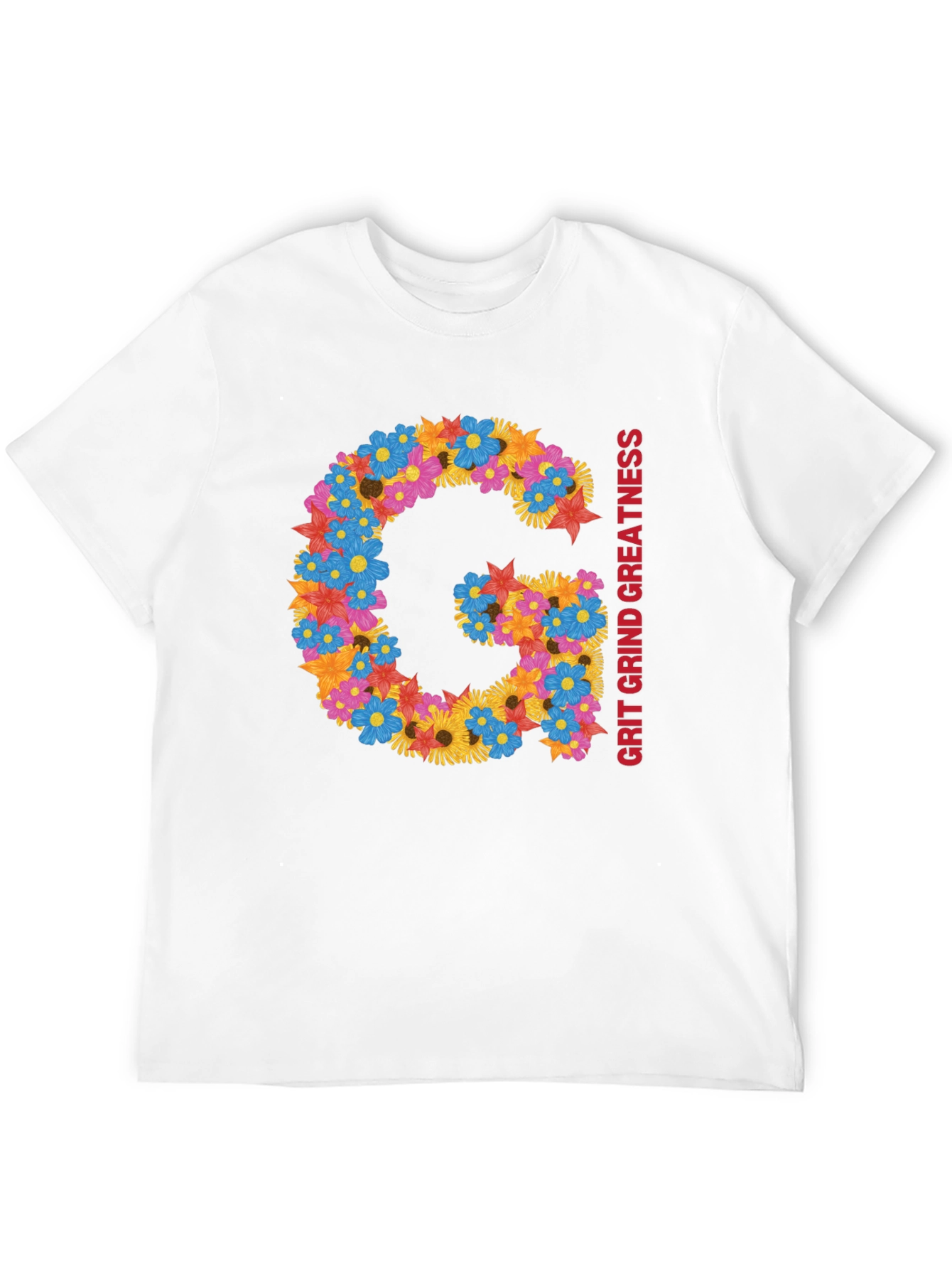 Floral G Grit Grind Greatness Tee