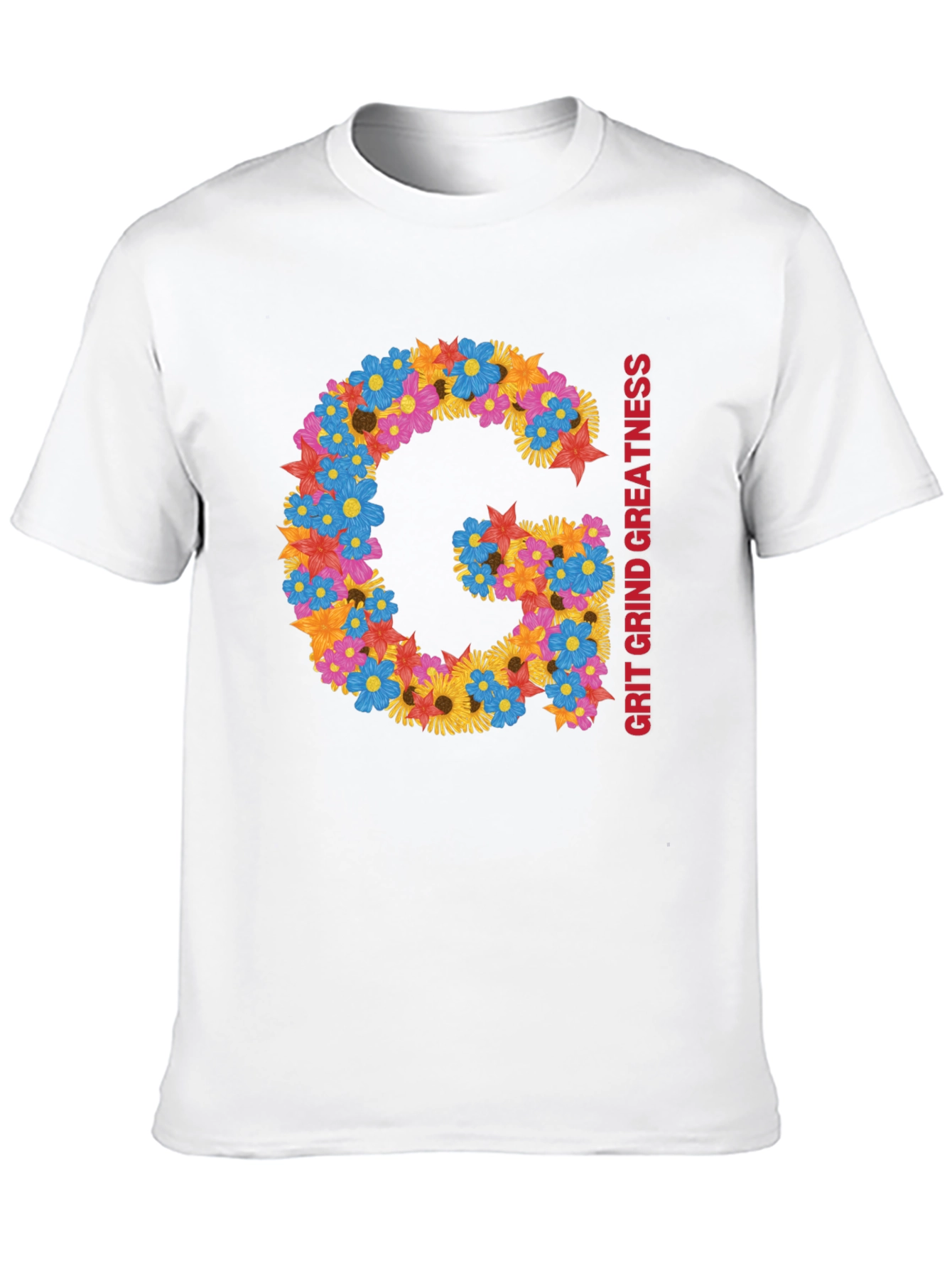 Floral G Grit Grind Greatness Tee