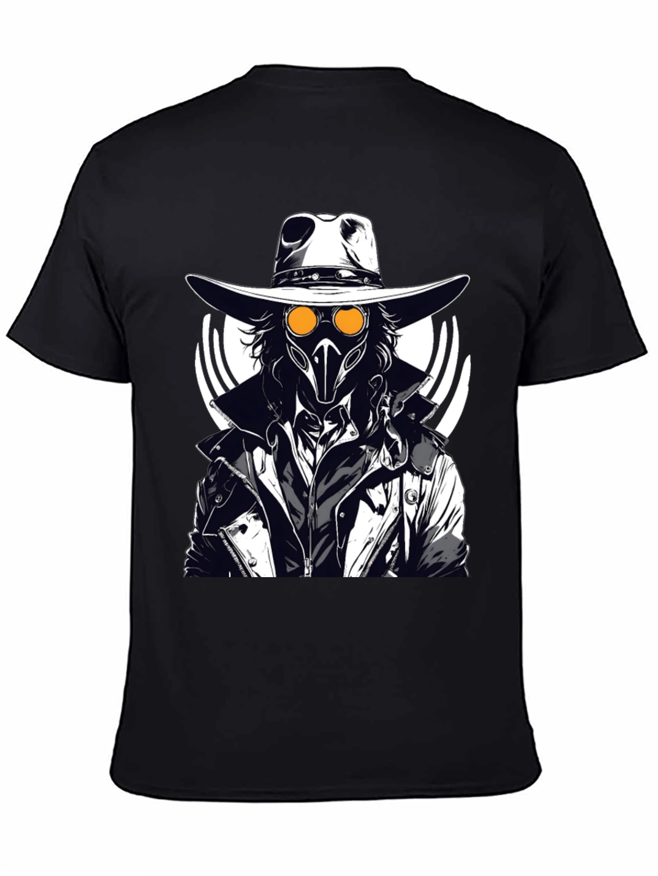 Steampunk Plague Doctor Graphic T-Shirt - Black