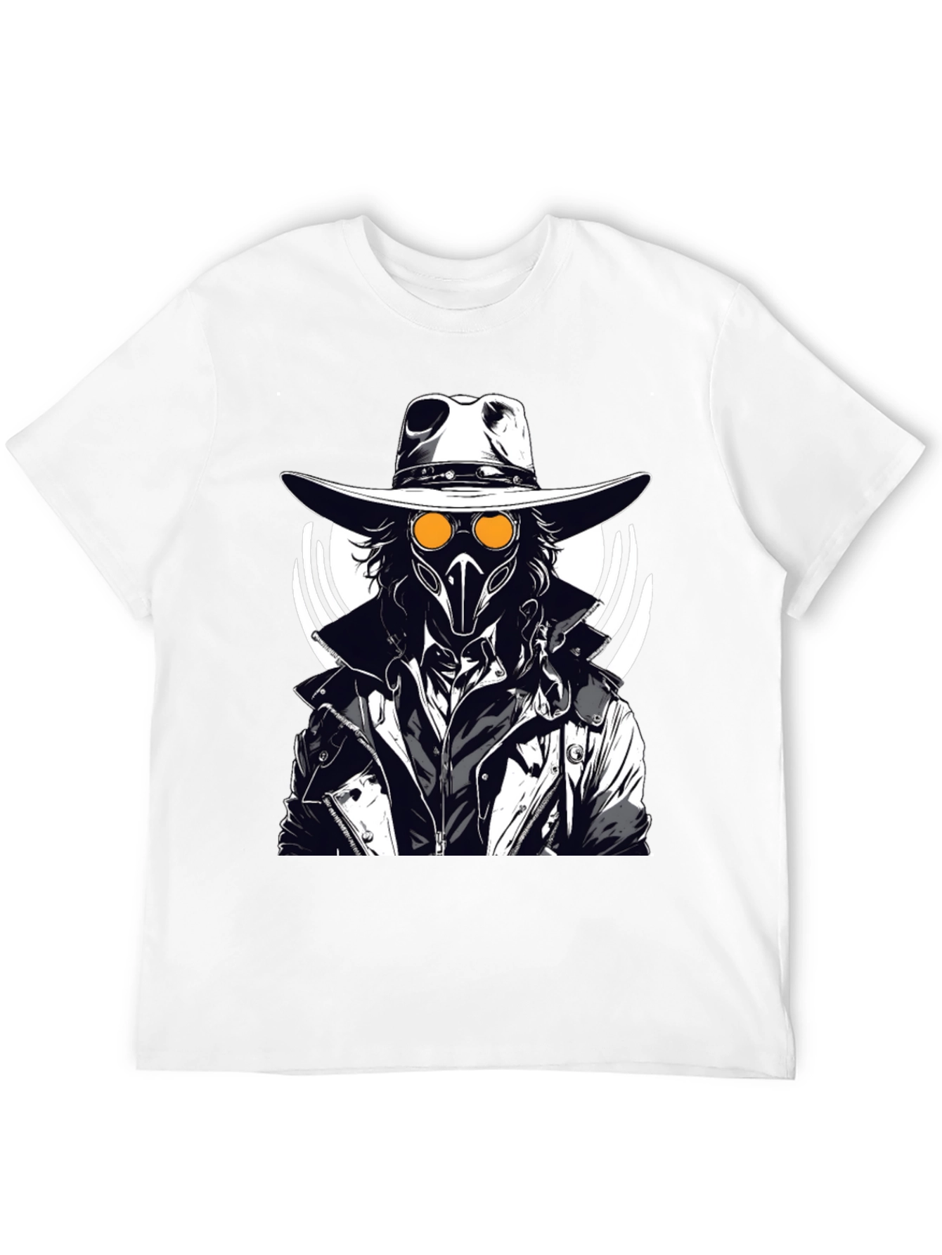 Steampunk Plague Doctor Graphic T-Shirt - Black