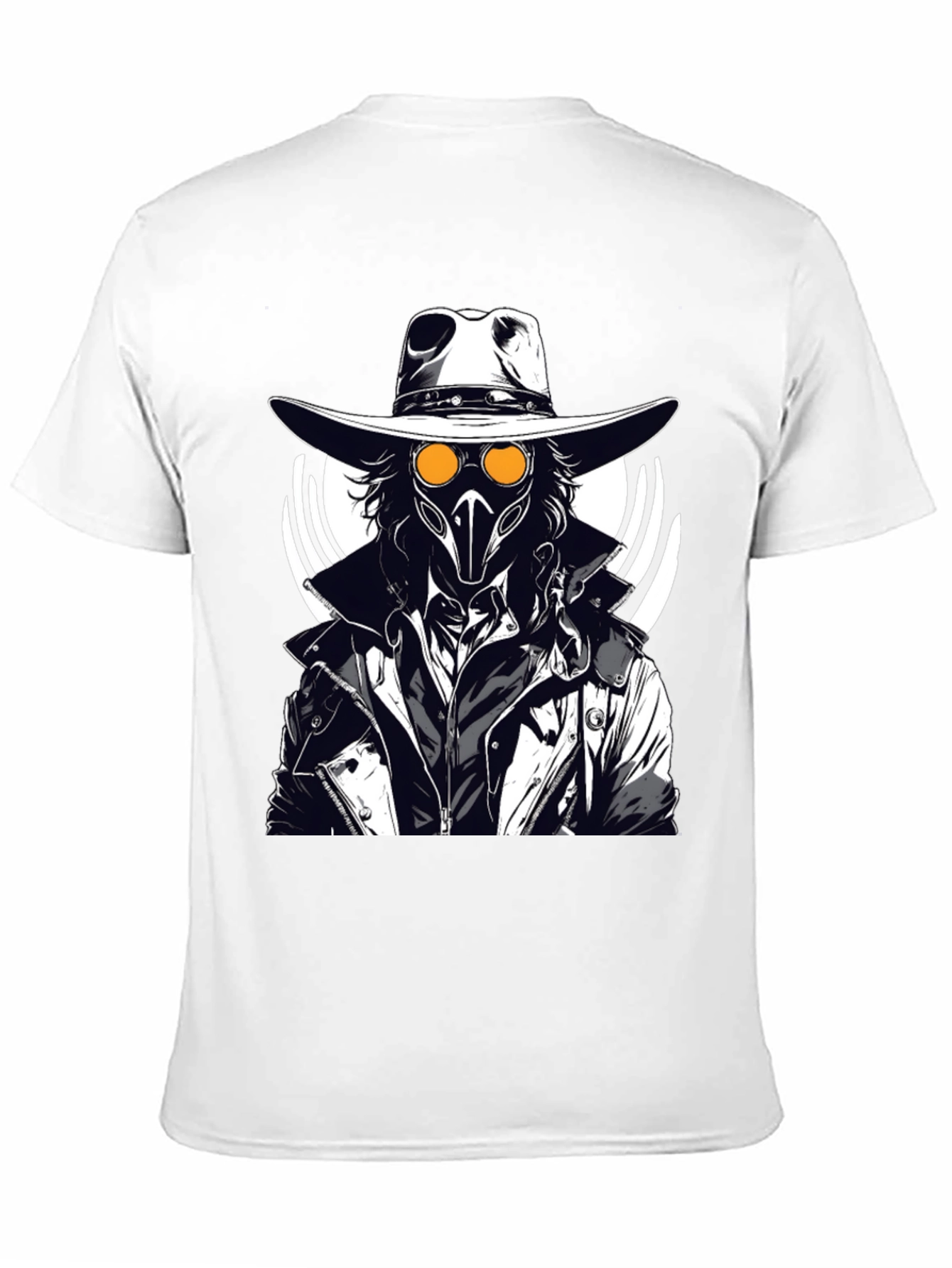 Steampunk Plague Doctor Graphic T-Shirt - Black
