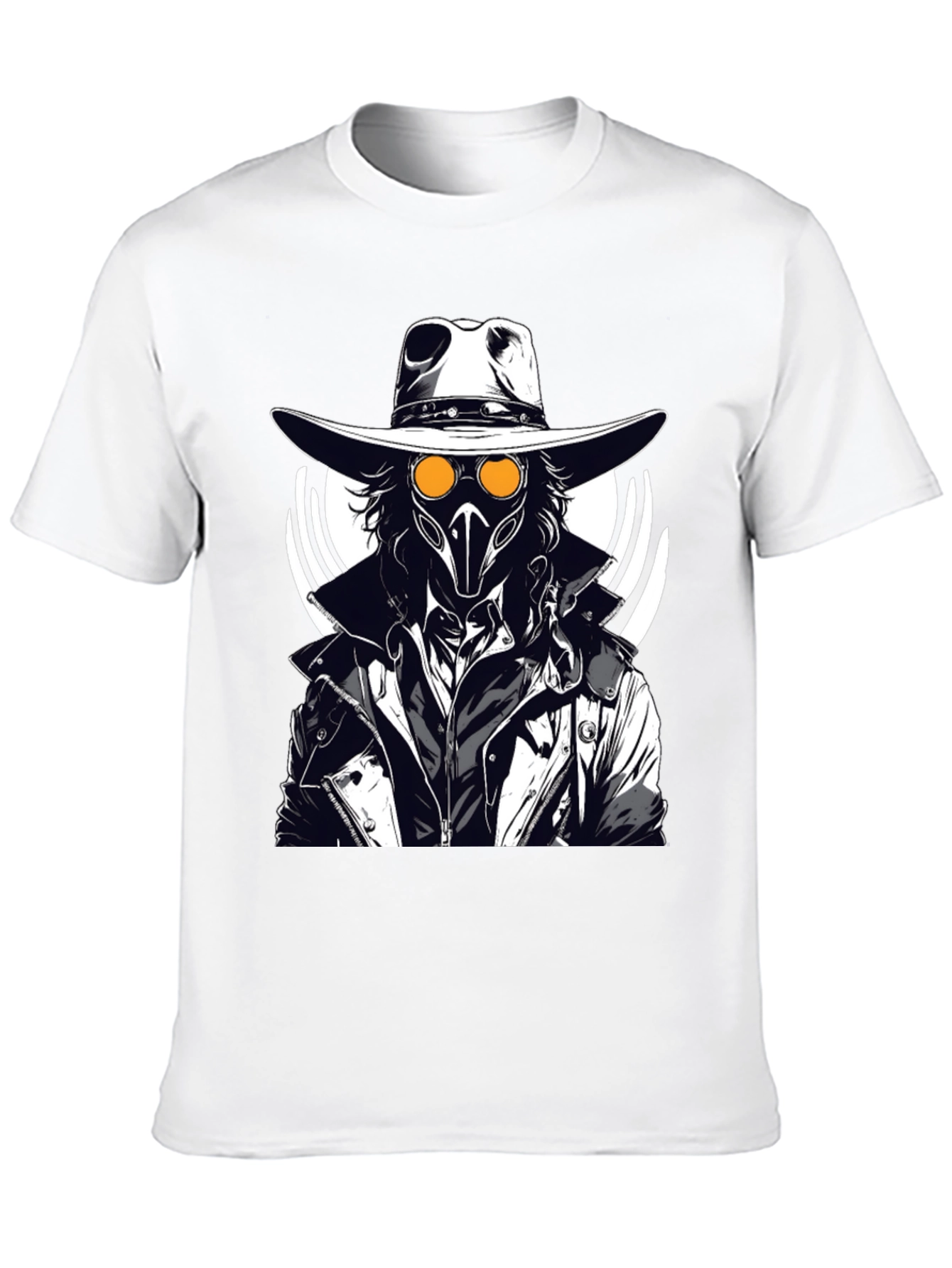 Steampunk Plague Doctor Graphic T-Shirt - Black
