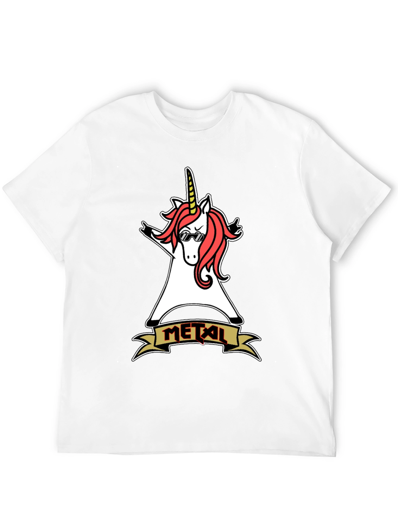 Metal Unicorn T-Shirt: Rock On!