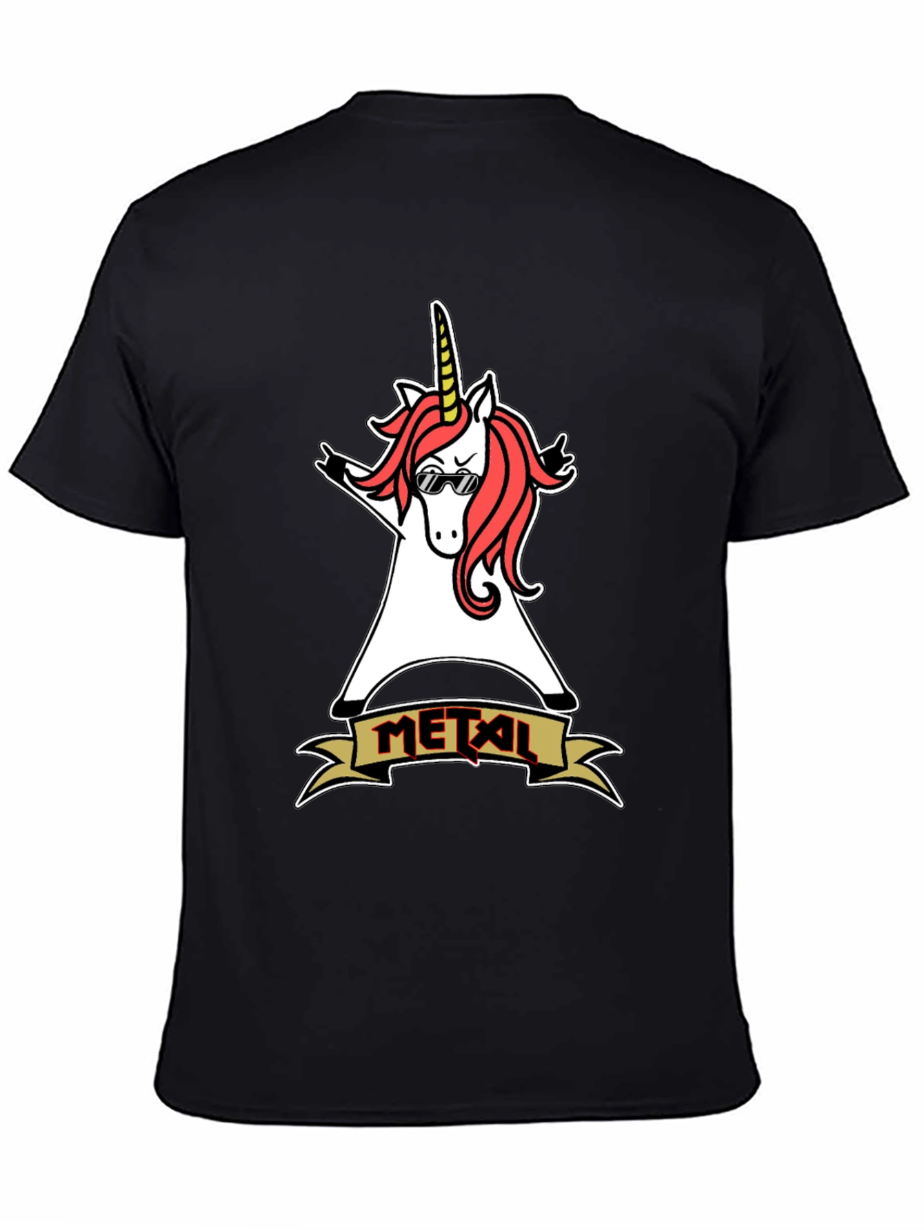 Metal Unicorn T-Shirt: Rock On!