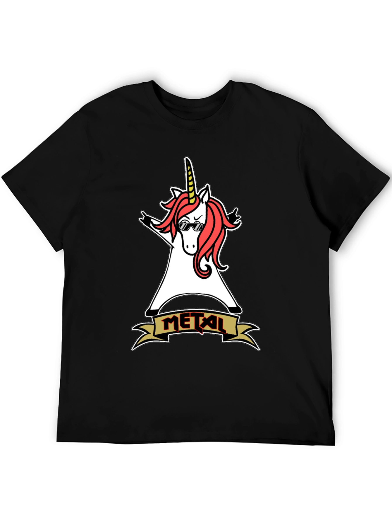 Metal Unicorn T-Shirt: Rock On!