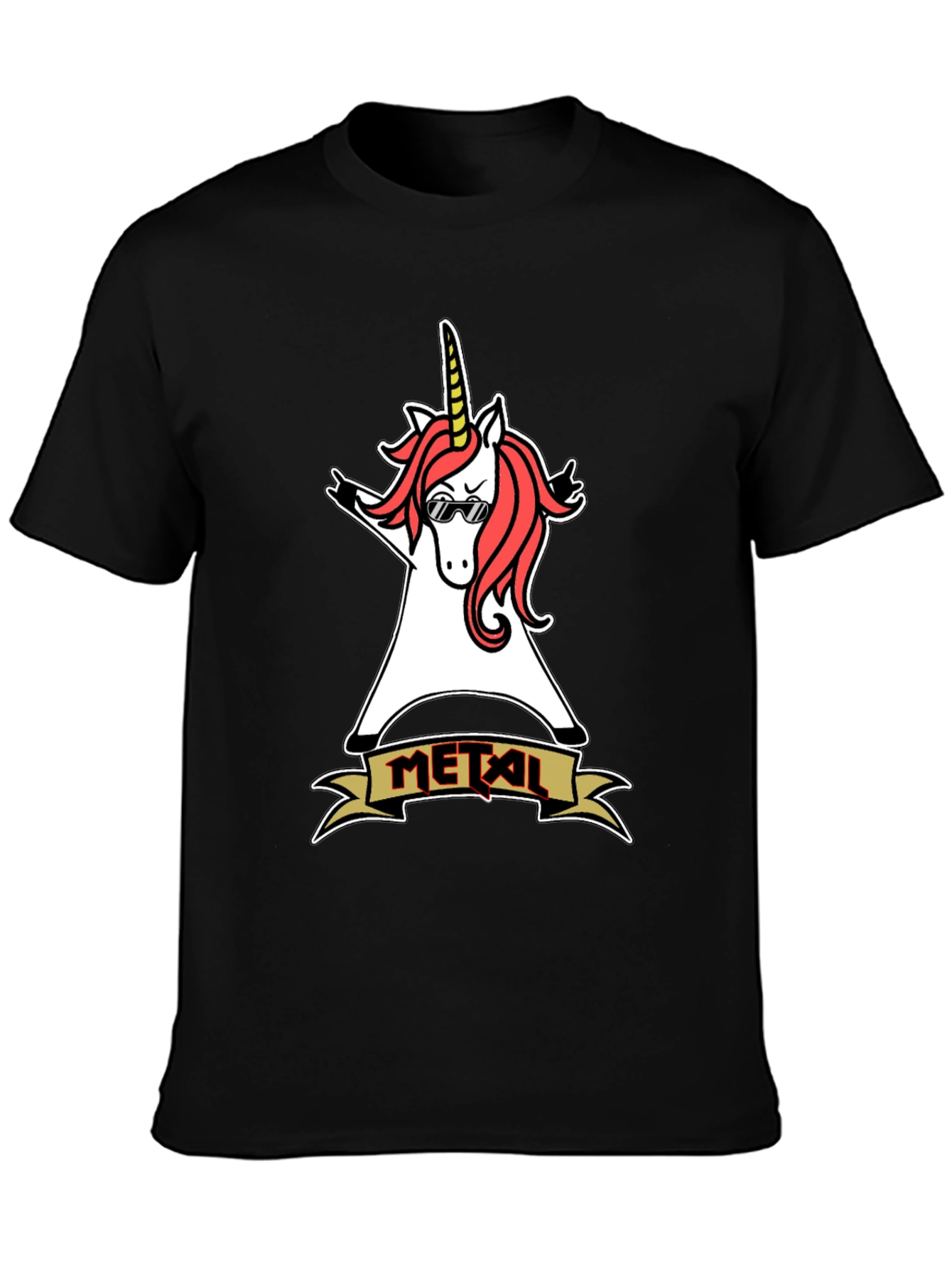 Metal Unicorn T-Shirt: Rock On!