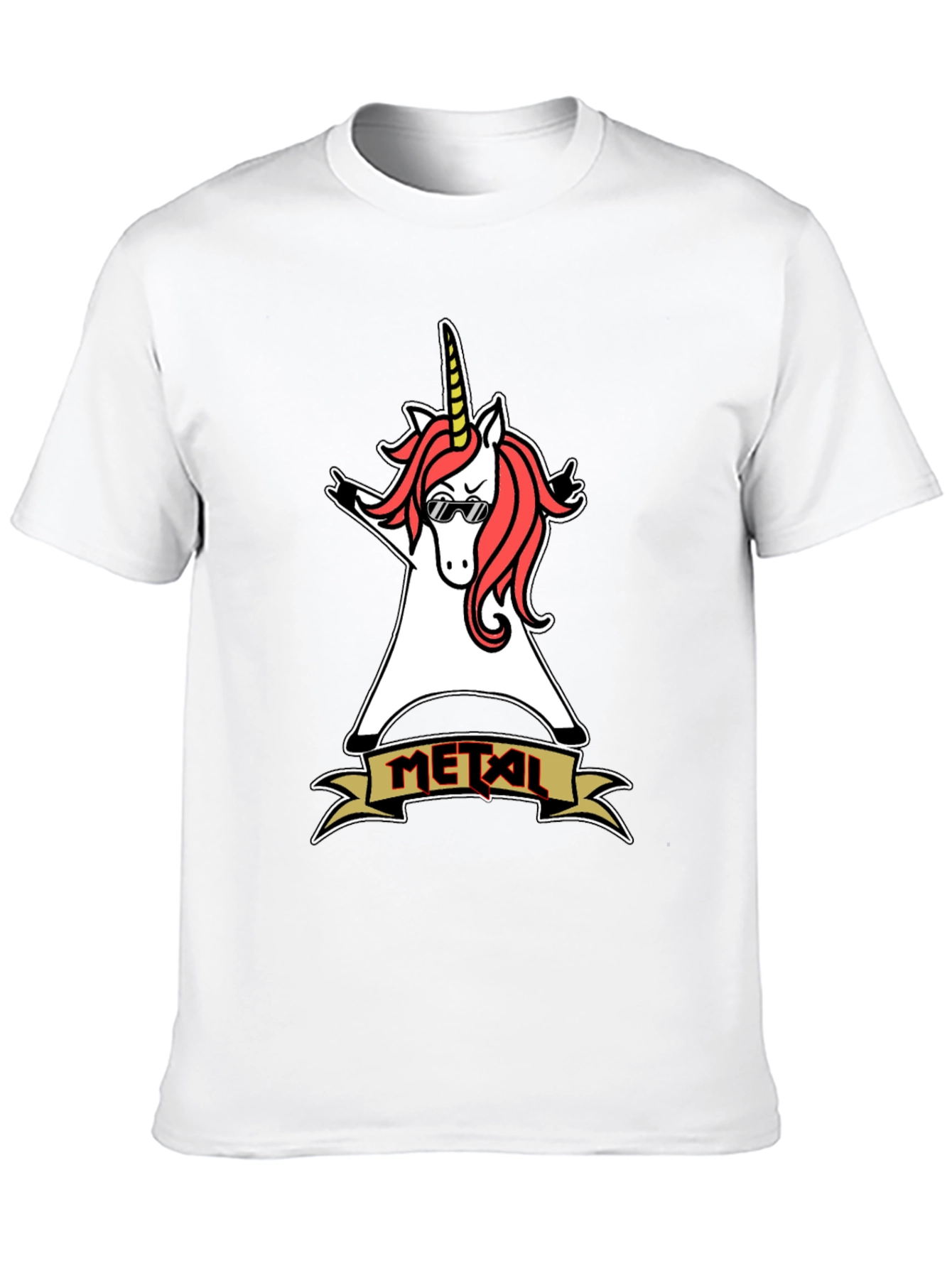 Metal Unicorn T-Shirt: Rock On!