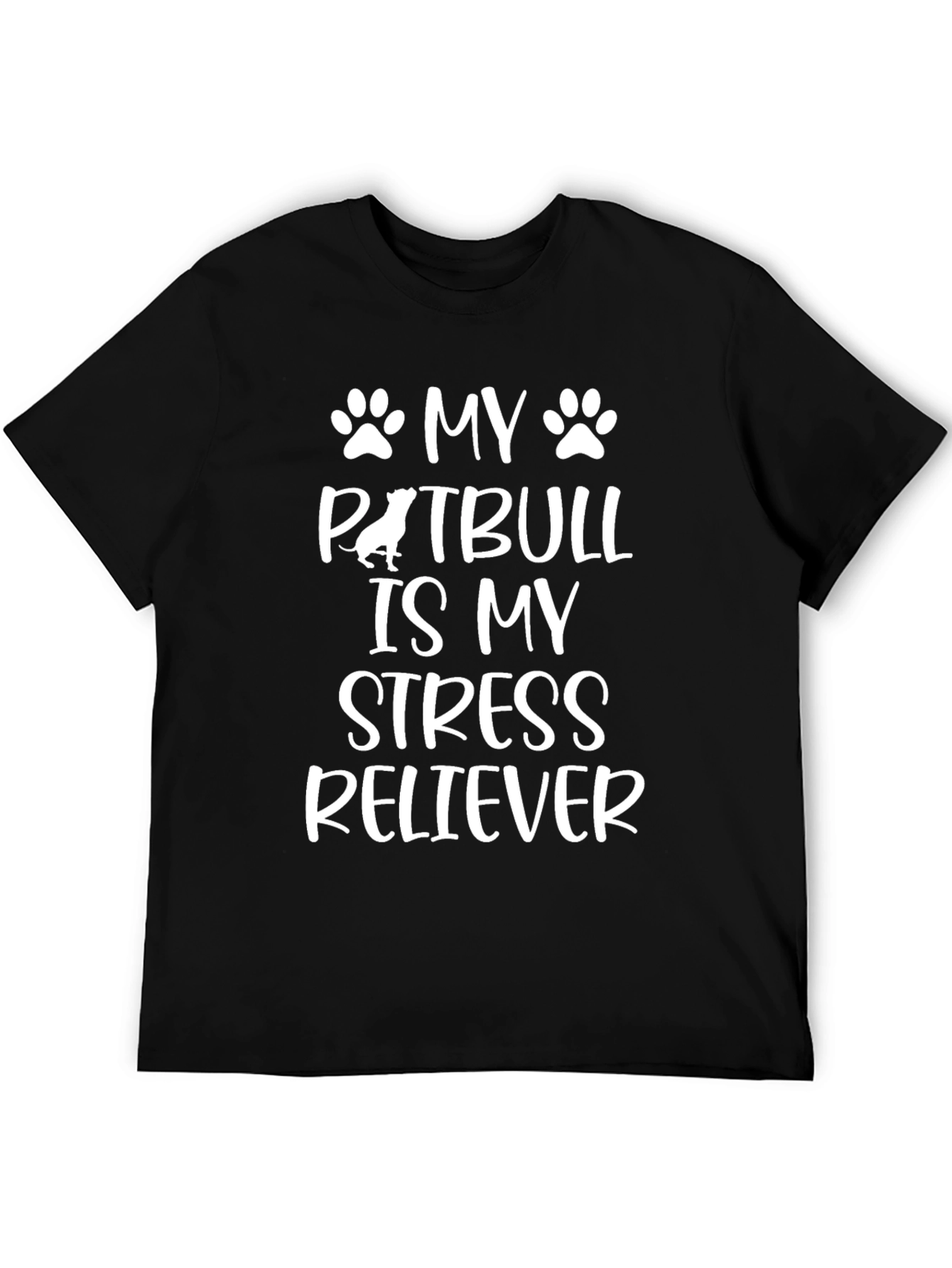 Pitbull Stress Reliever Black T-Shirt