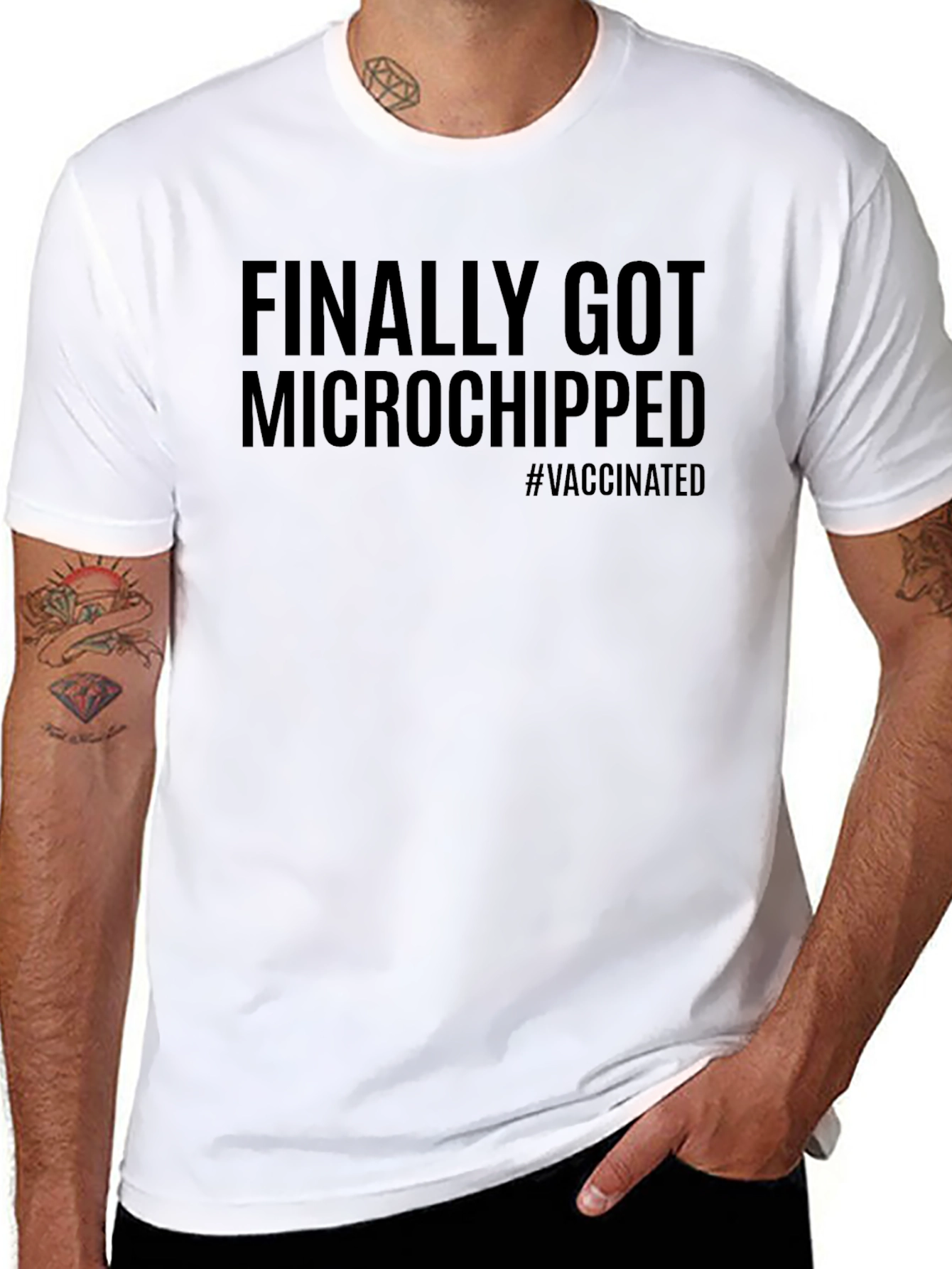 Finally Got Microchipped T-Shirt - Funny Vaccine Tee