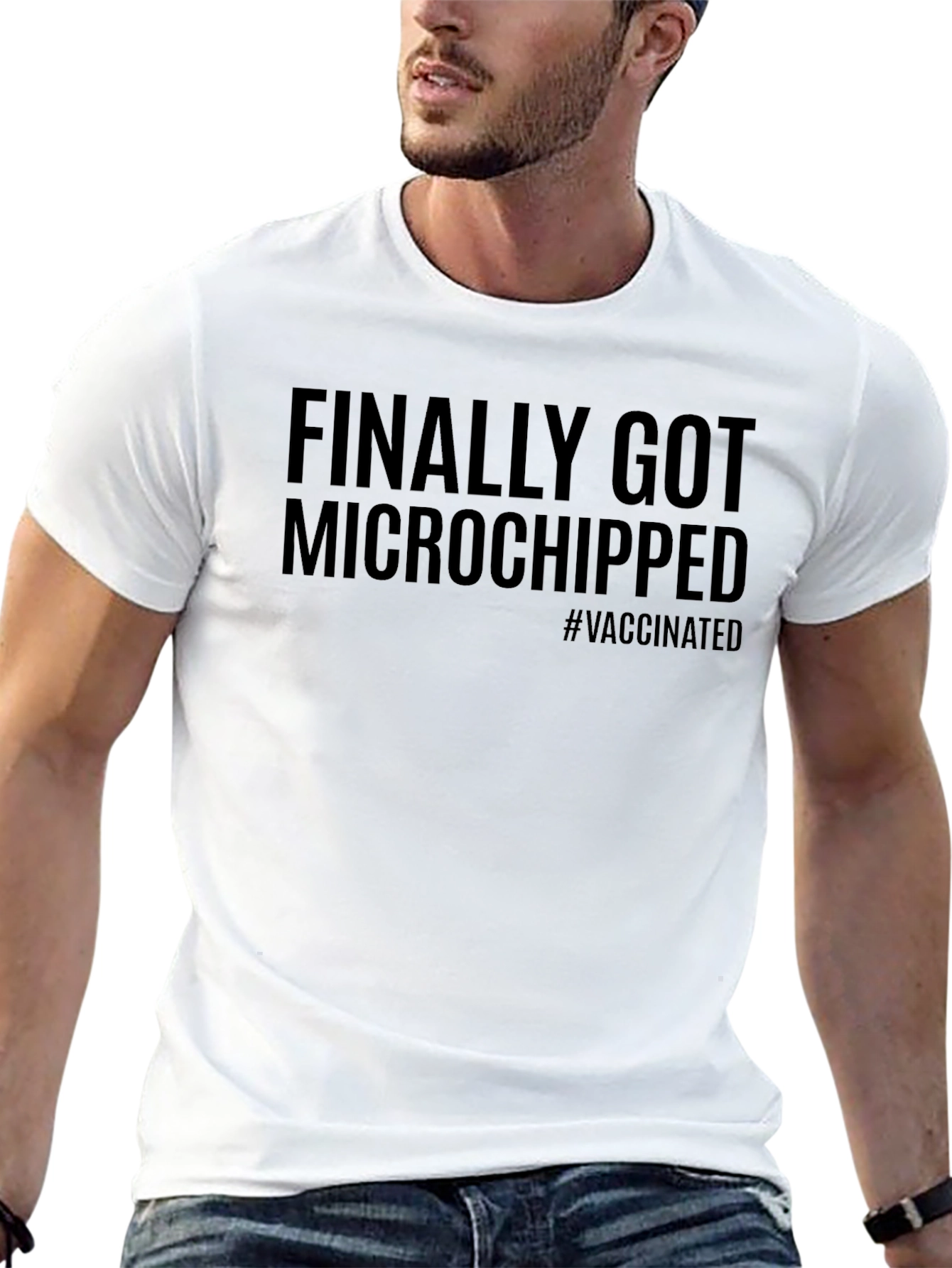 Finally Got Microchipped T-Shirt - Funny Vaccine Tee