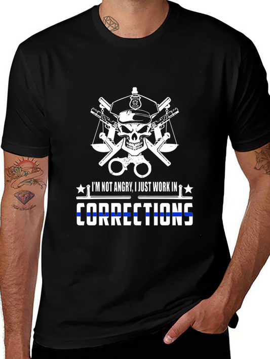 Corrections Officer T-Shirt - Skull & Guns