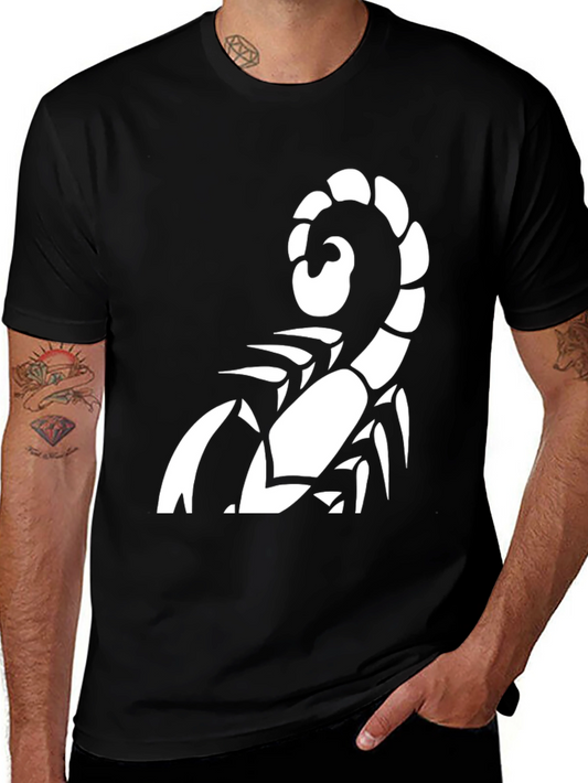 Scorpion Graphic Tee - Mens Black Cotton T-Shirt