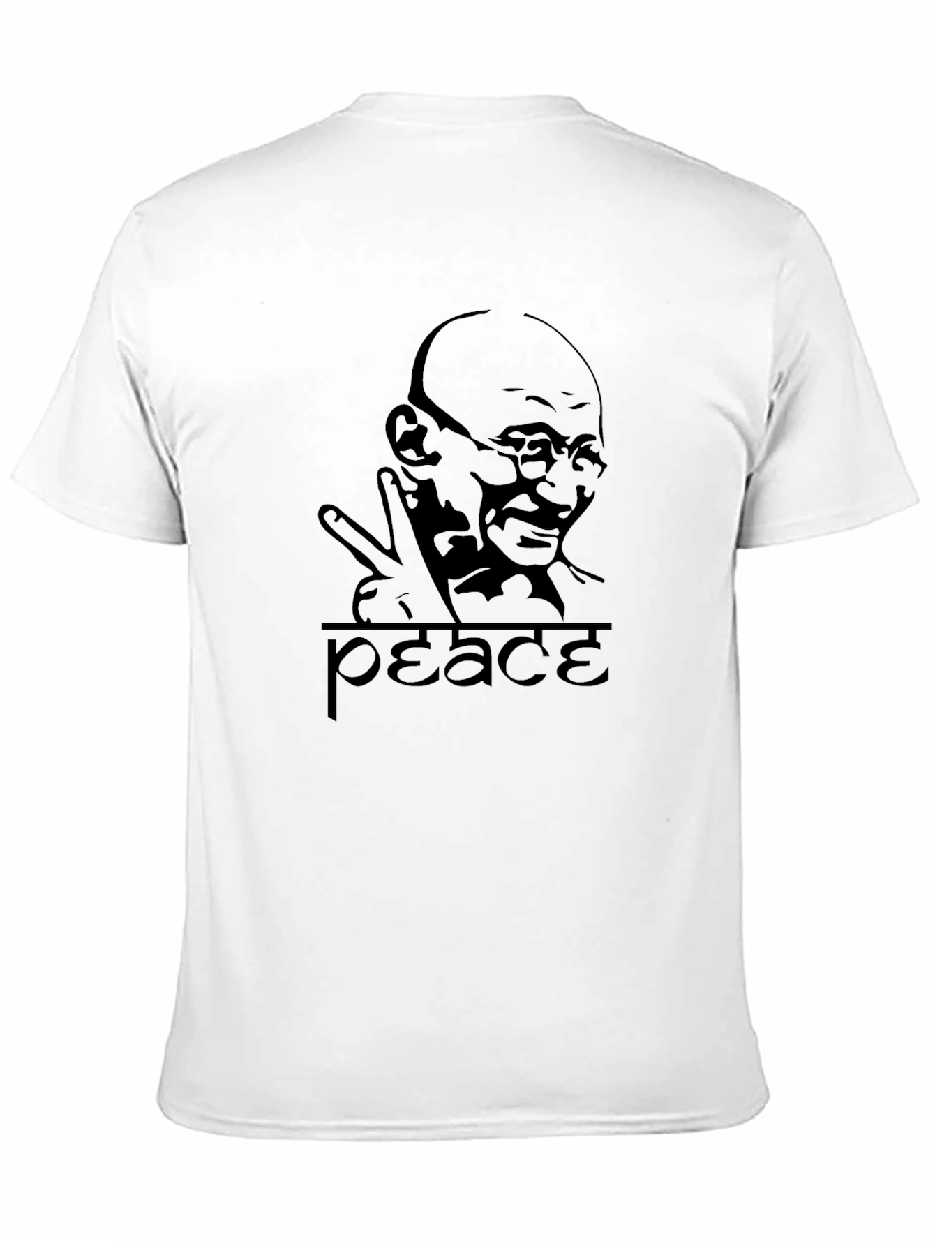 Peace Gandhi Graphic T-Shirt - Black