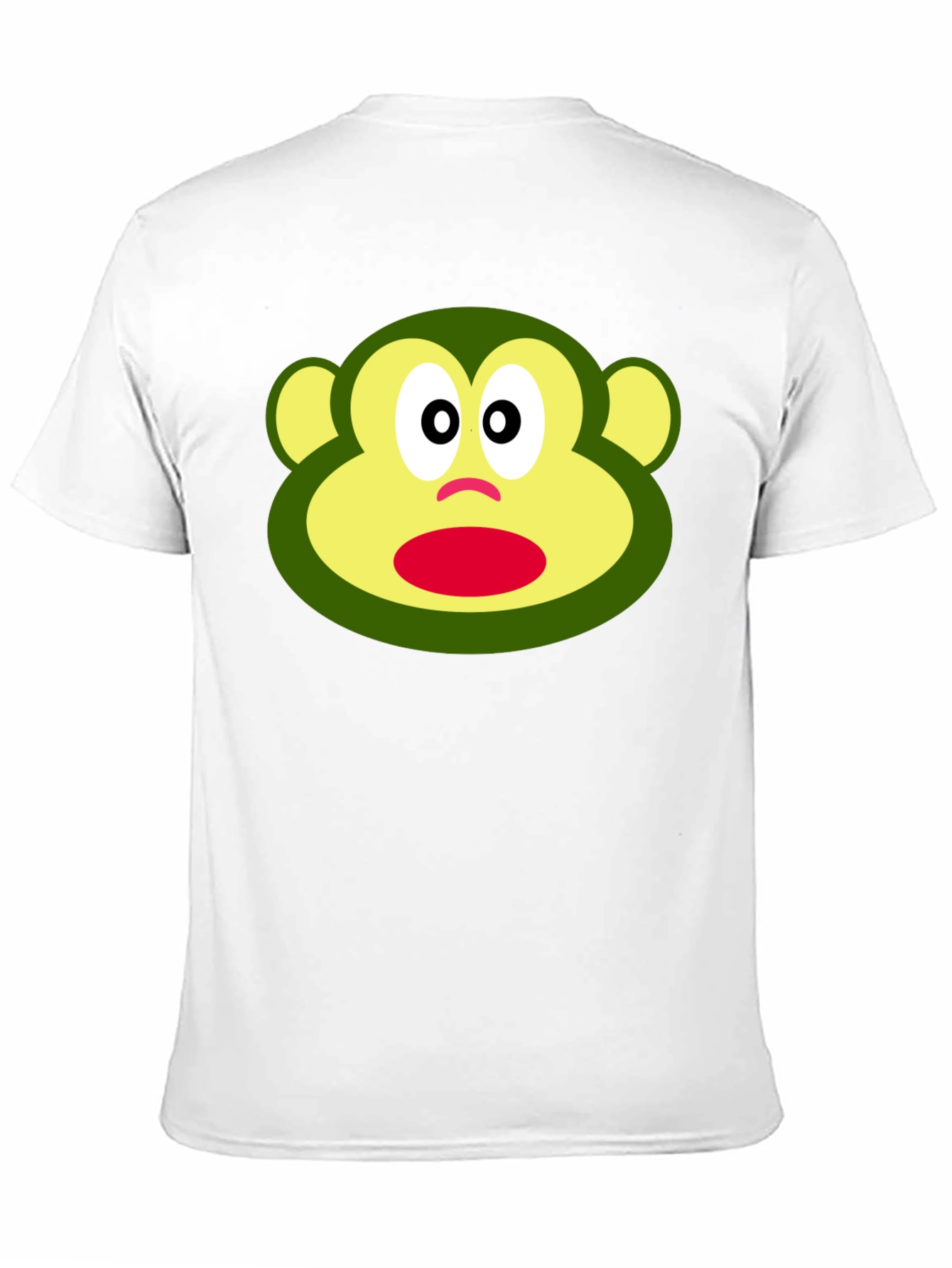 Funny Monkey Face Graphic Black T-Shirt