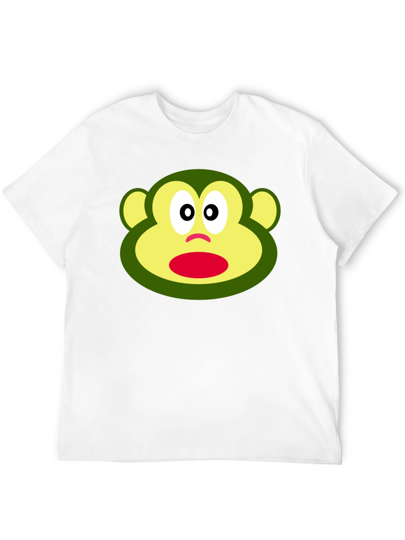 Funny Monkey Face Graphic Black T-Shirt