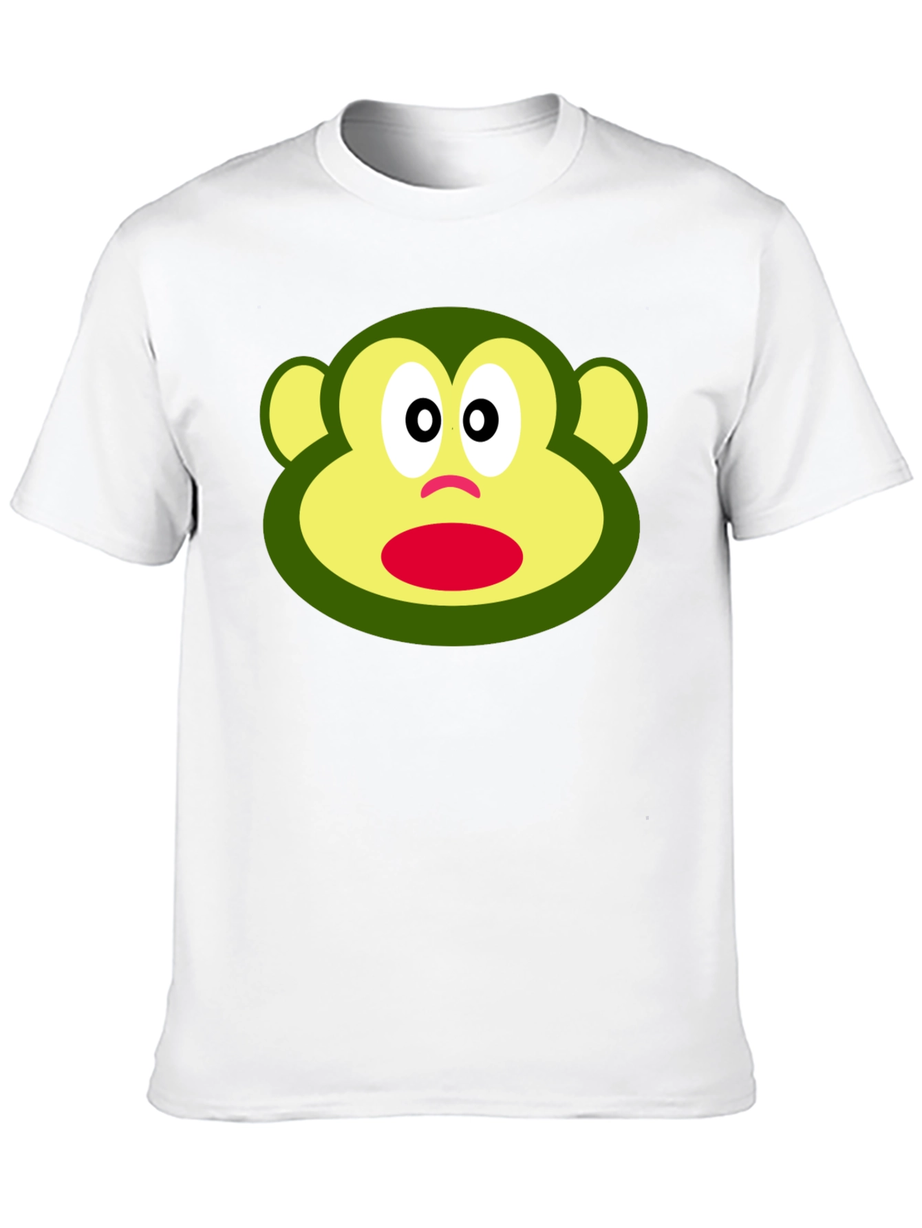 Funny Monkey Face Graphic Black T-Shirt