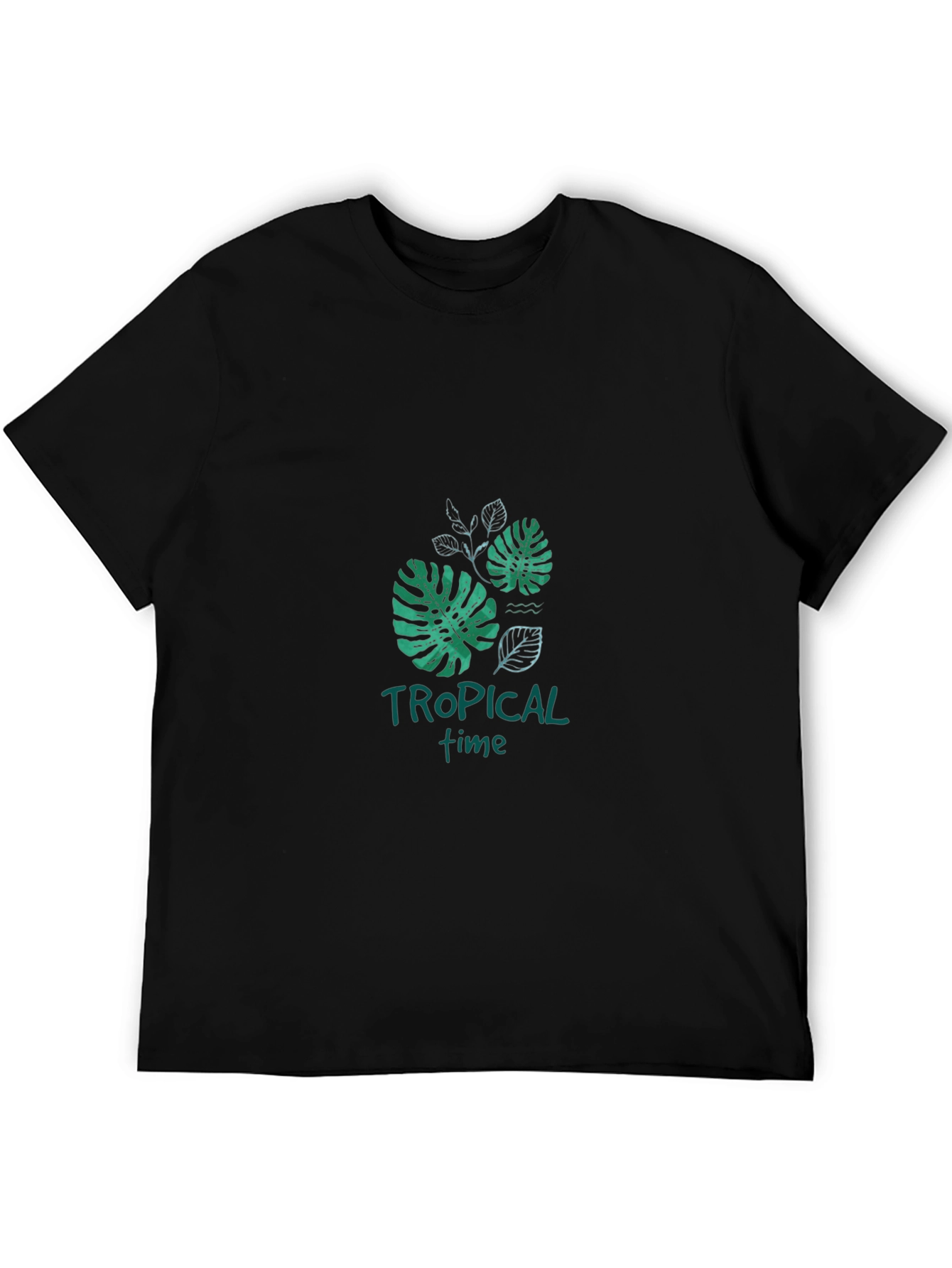 Tropical Time Black Graphic Tee