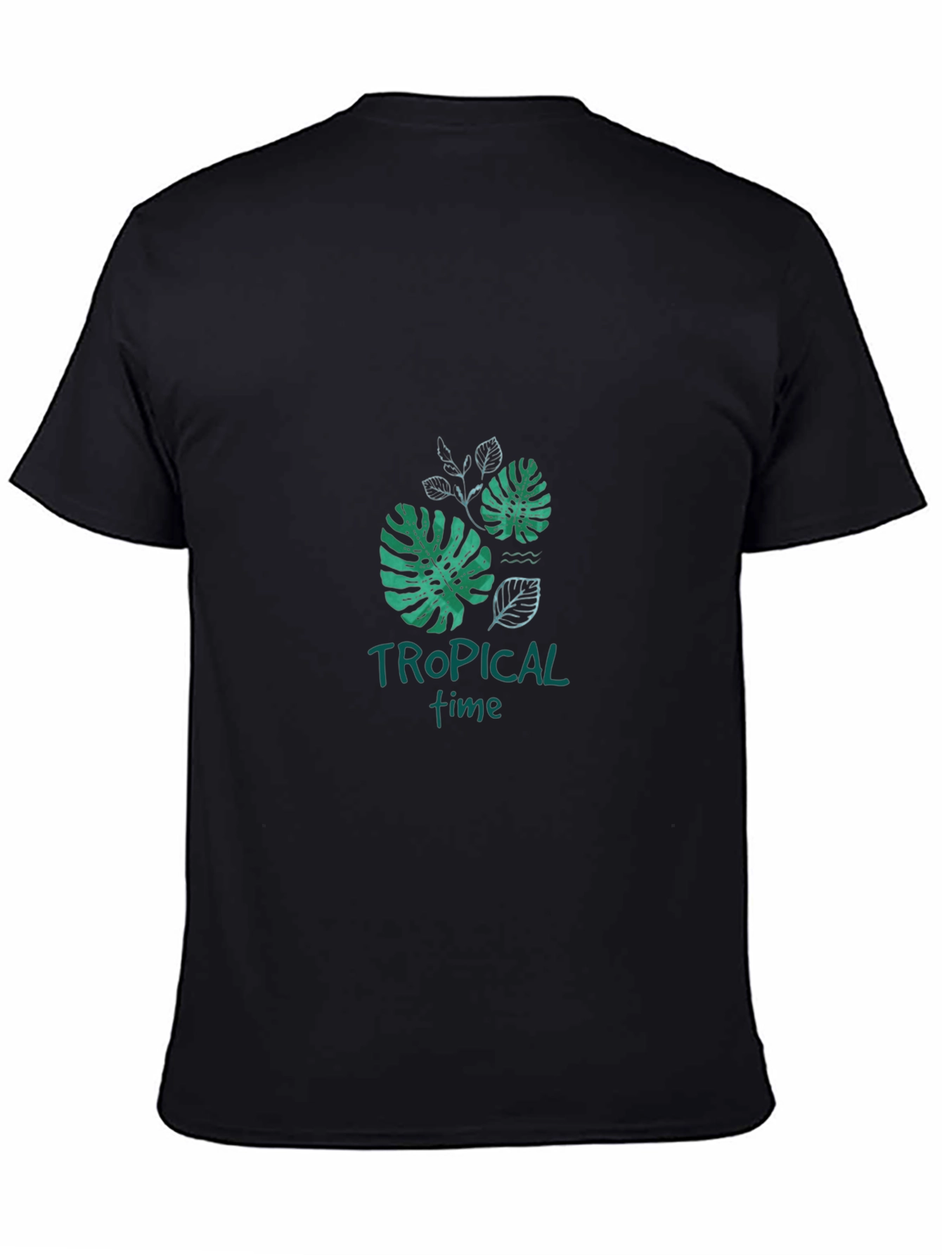 Tropical Time Black Graphic Tee