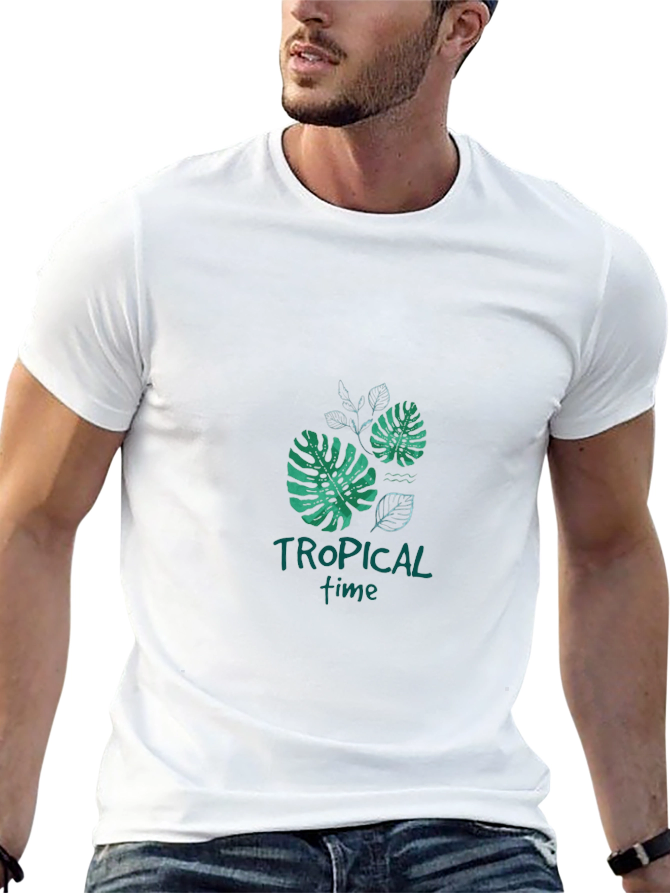 Tropical Time Black Graphic Tee