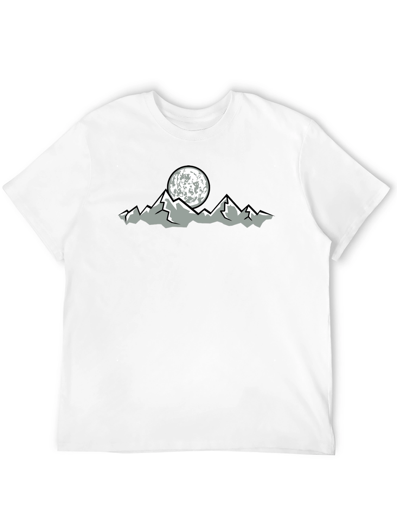 Mountain Moon Graphic Black T-Shirt