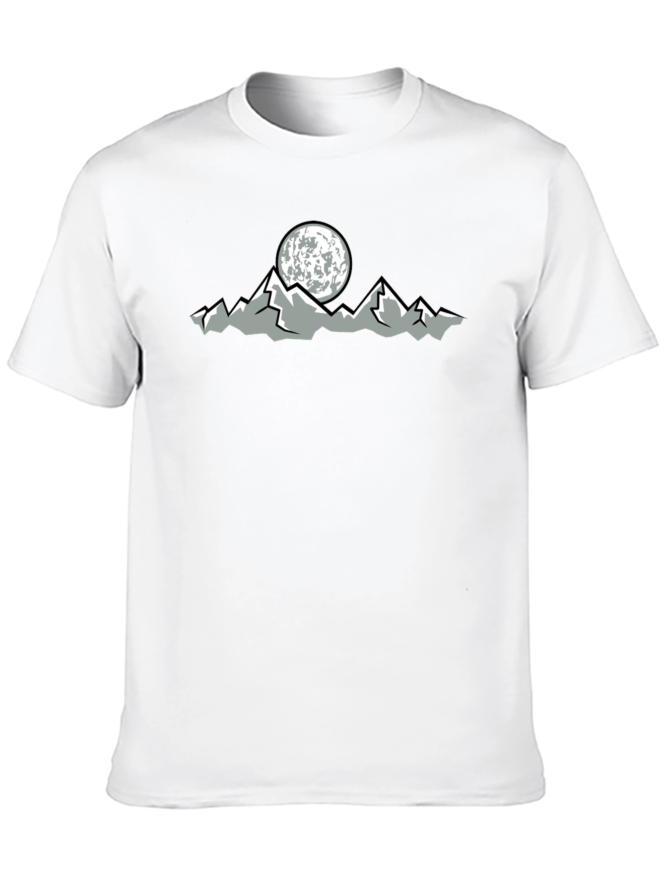 Mountain Moon Graphic Black T-Shirt