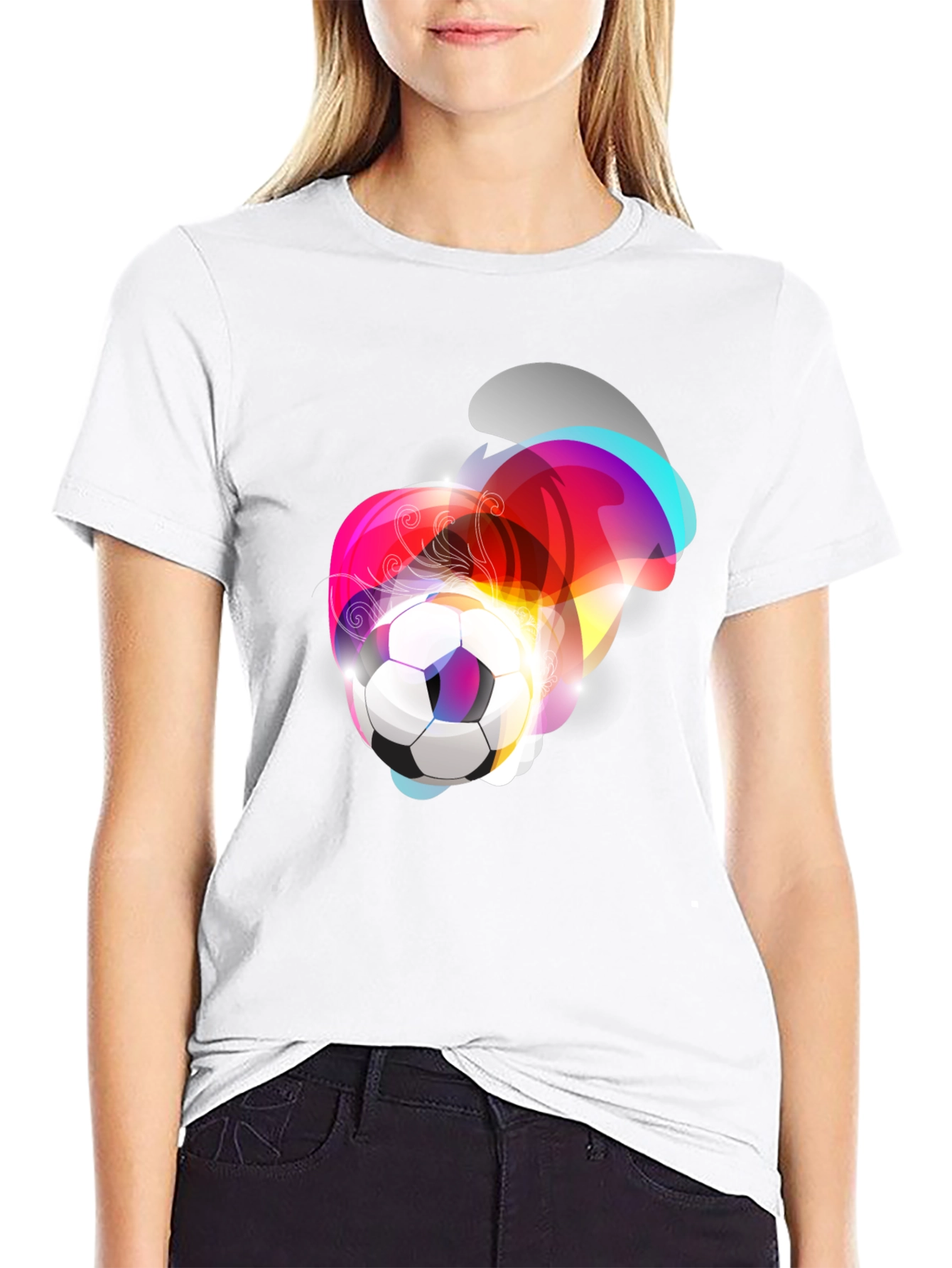Soccer Ball Graphic Tee - Modern Artistic Design