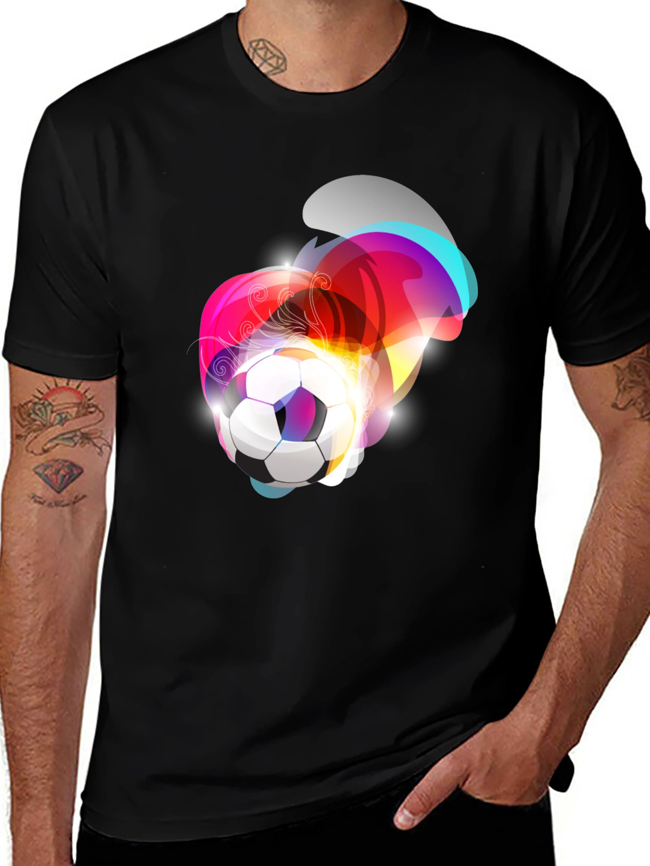 Soccer Ball Graphic Tee - Modern Artistic Design
