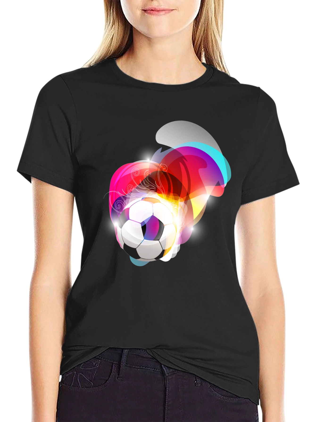 Soccer Ball Graphic Tee - Modern Artistic Design