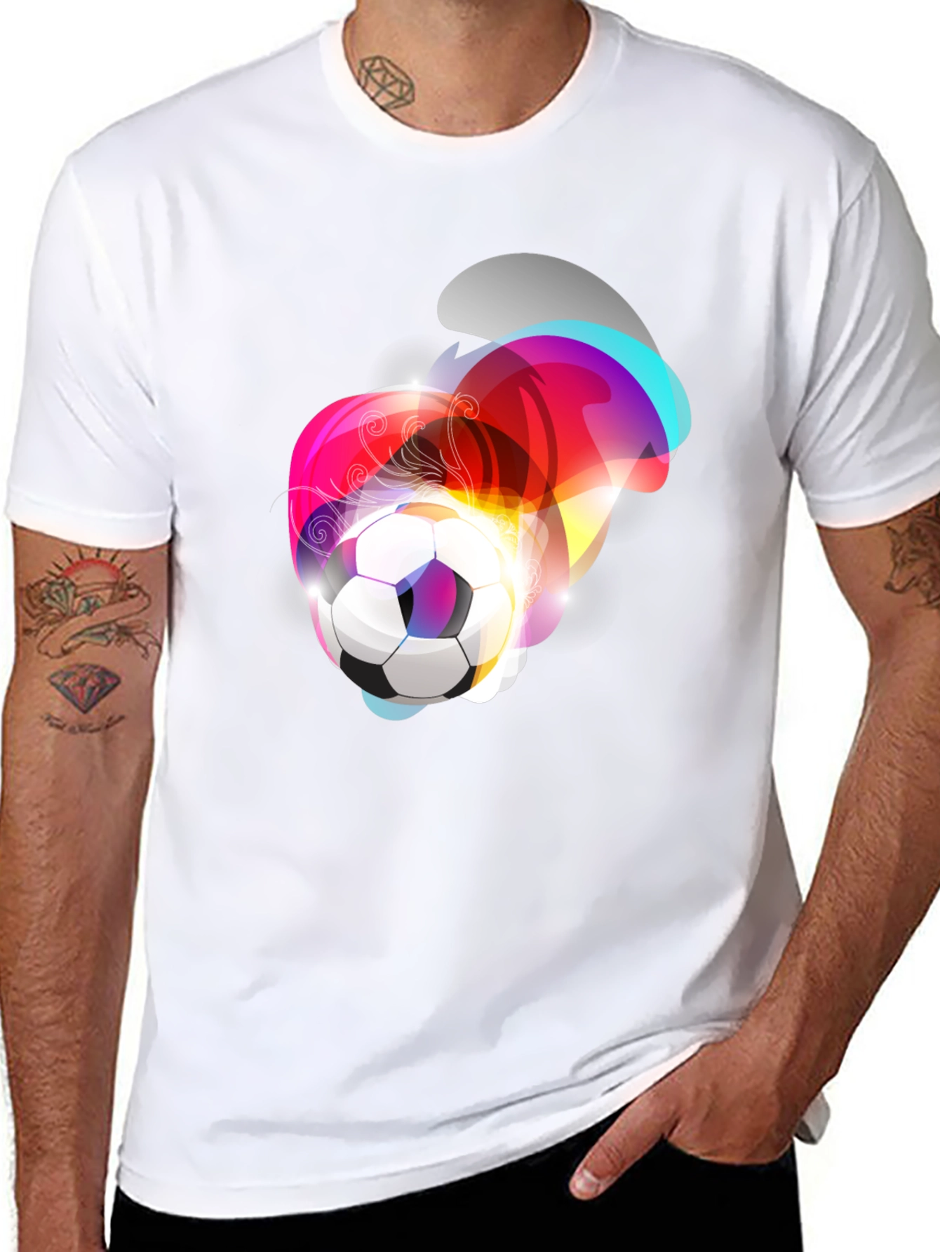 Soccer Ball Graphic Tee - Modern Artistic Design