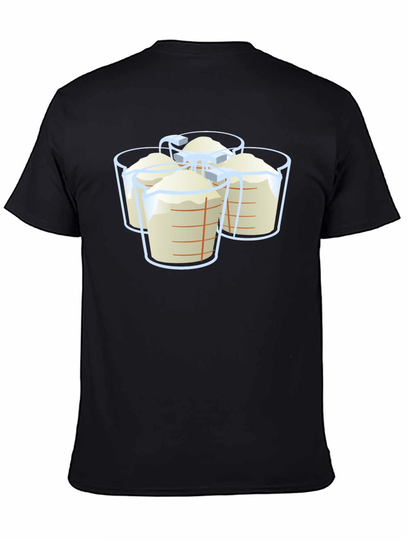 Measuring Cups Graphic T-Shirt - Black Casual Wear