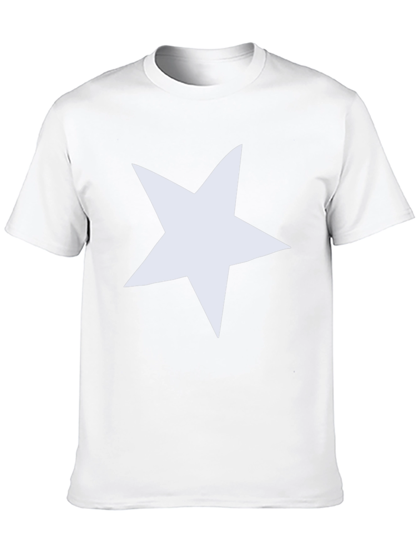 Bold Star Graphic Tee - Black Cotton Casual
