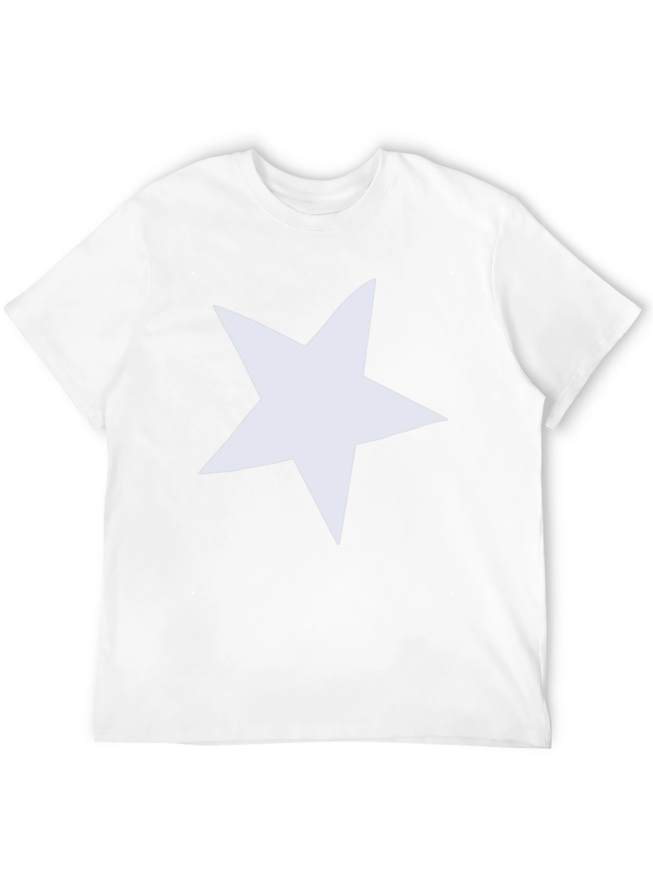 Bold Star Graphic Tee - Black Cotton Casual