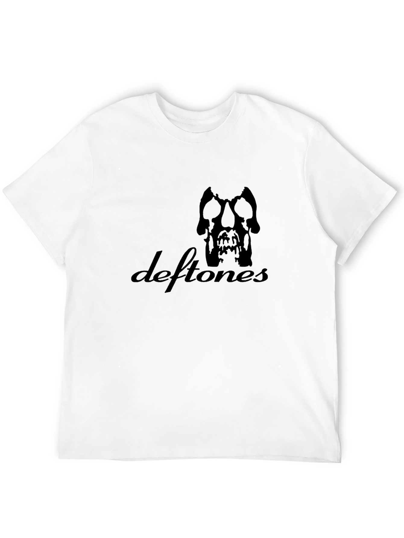 Deftones Band Skull Logo Black T-Shirt