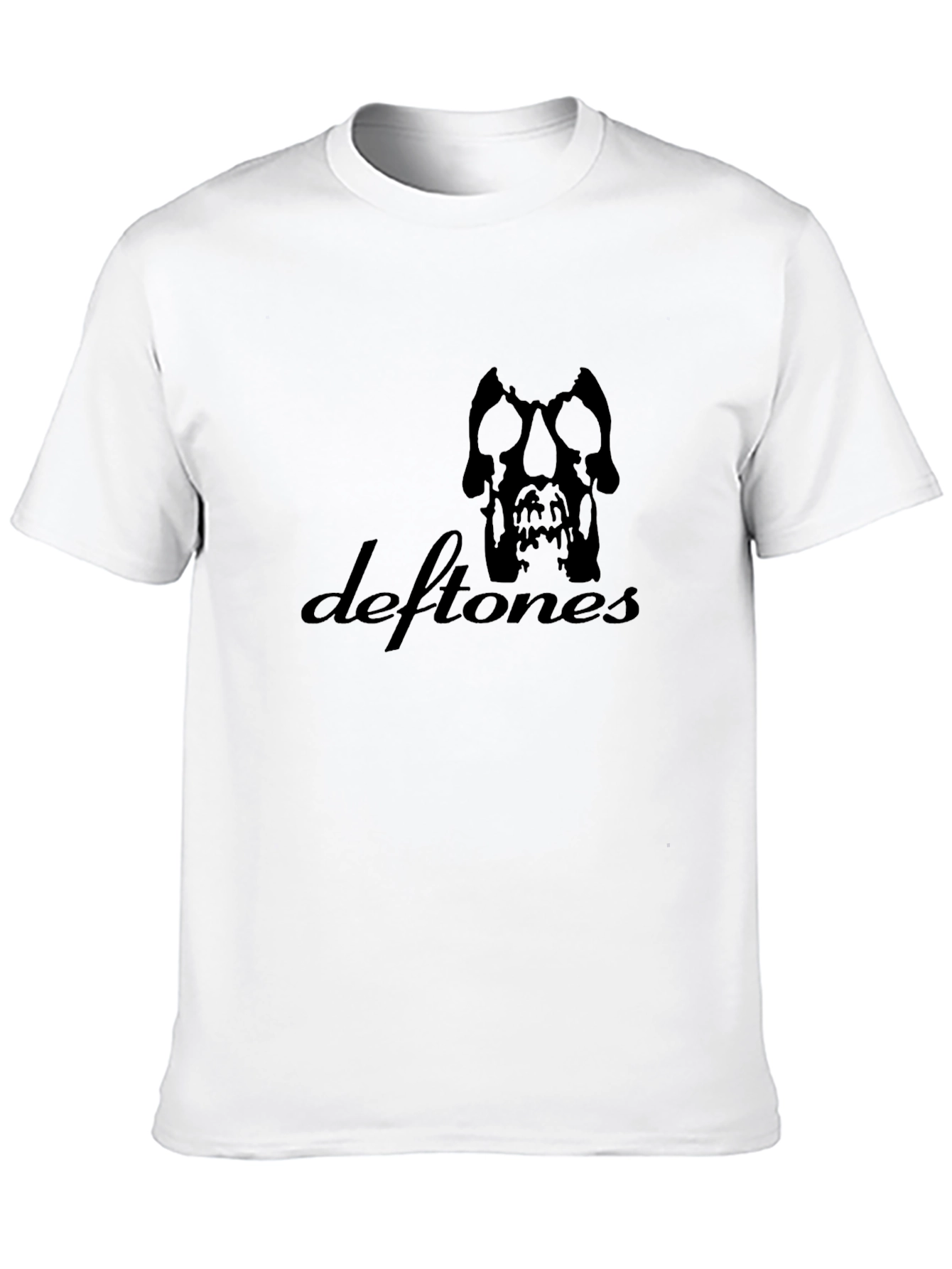 Deftones Band Skull Logo Black T-Shirt