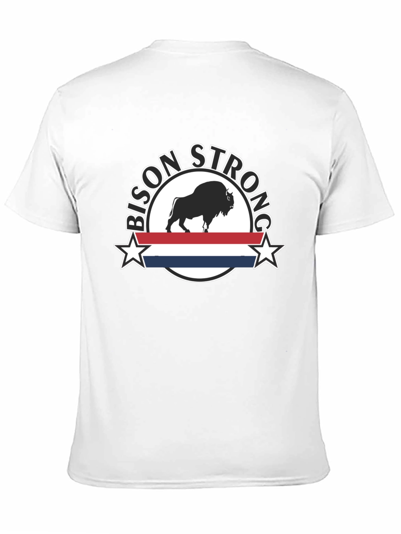 Bison Strong Graphic Tee - Black Unisex T-Shirt