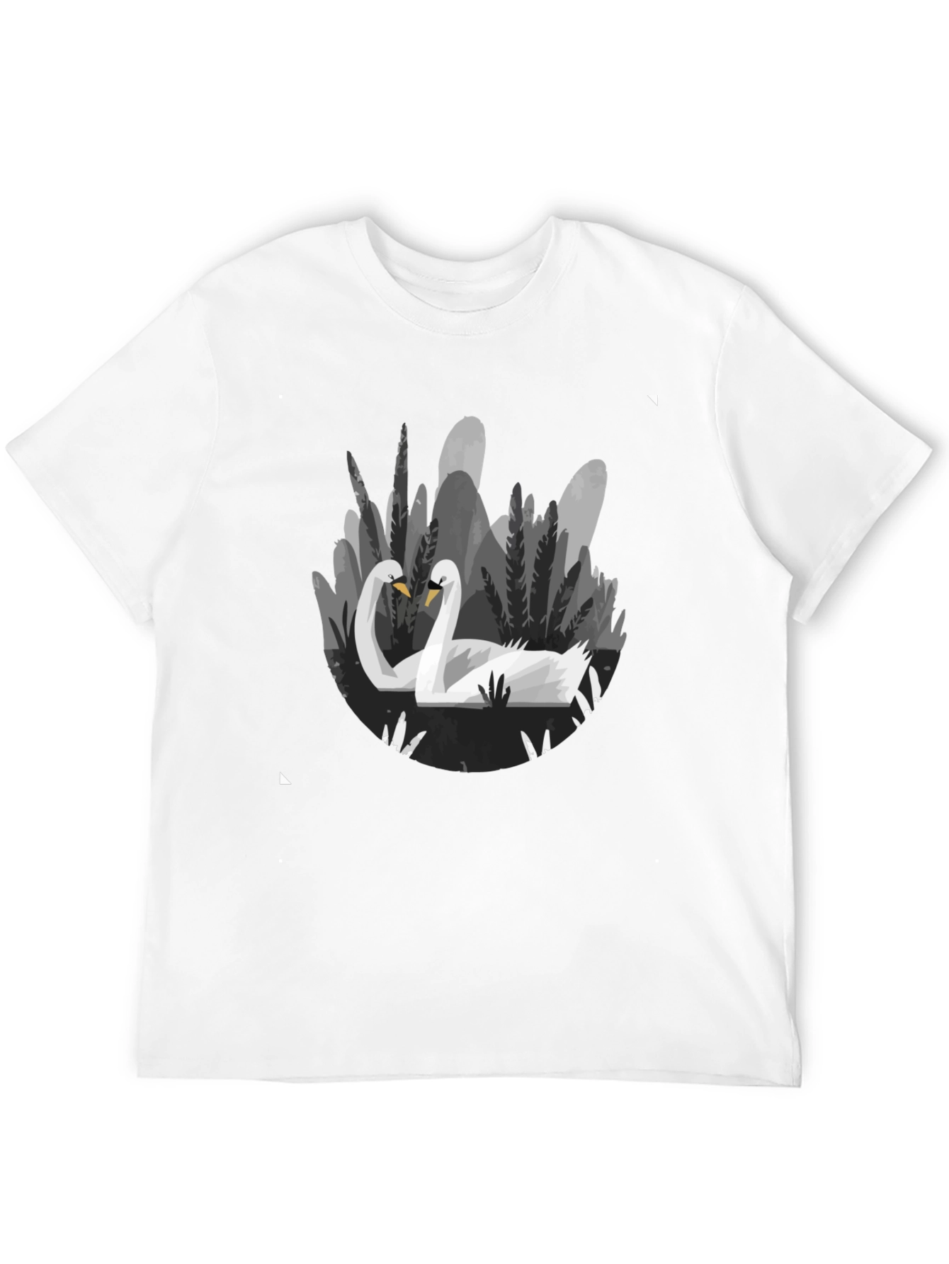 Swan Lake Graphic Tee - Stylish Black T-Shirt