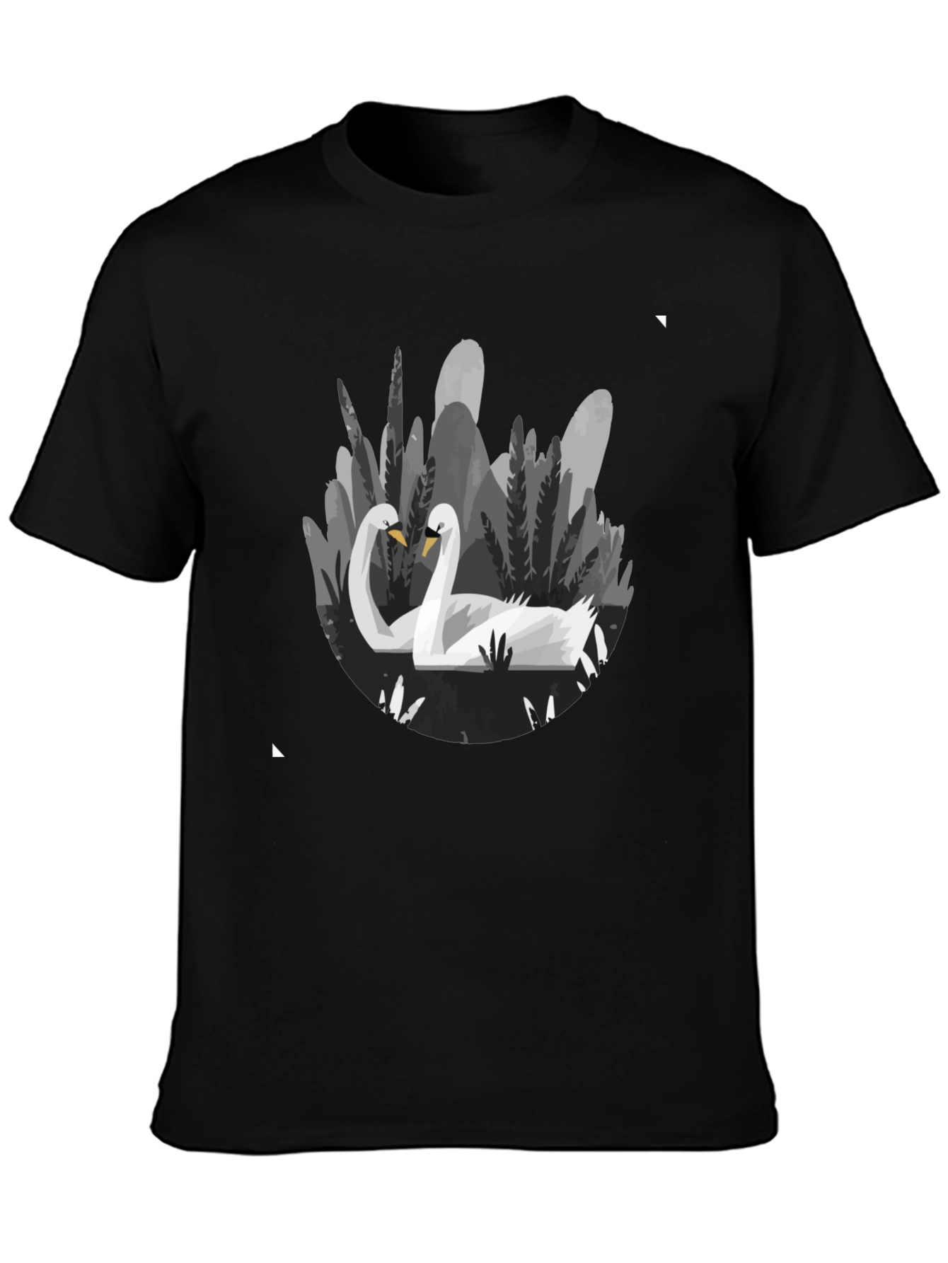 Swan Lake Graphic Tee - Stylish Black T-Shirt