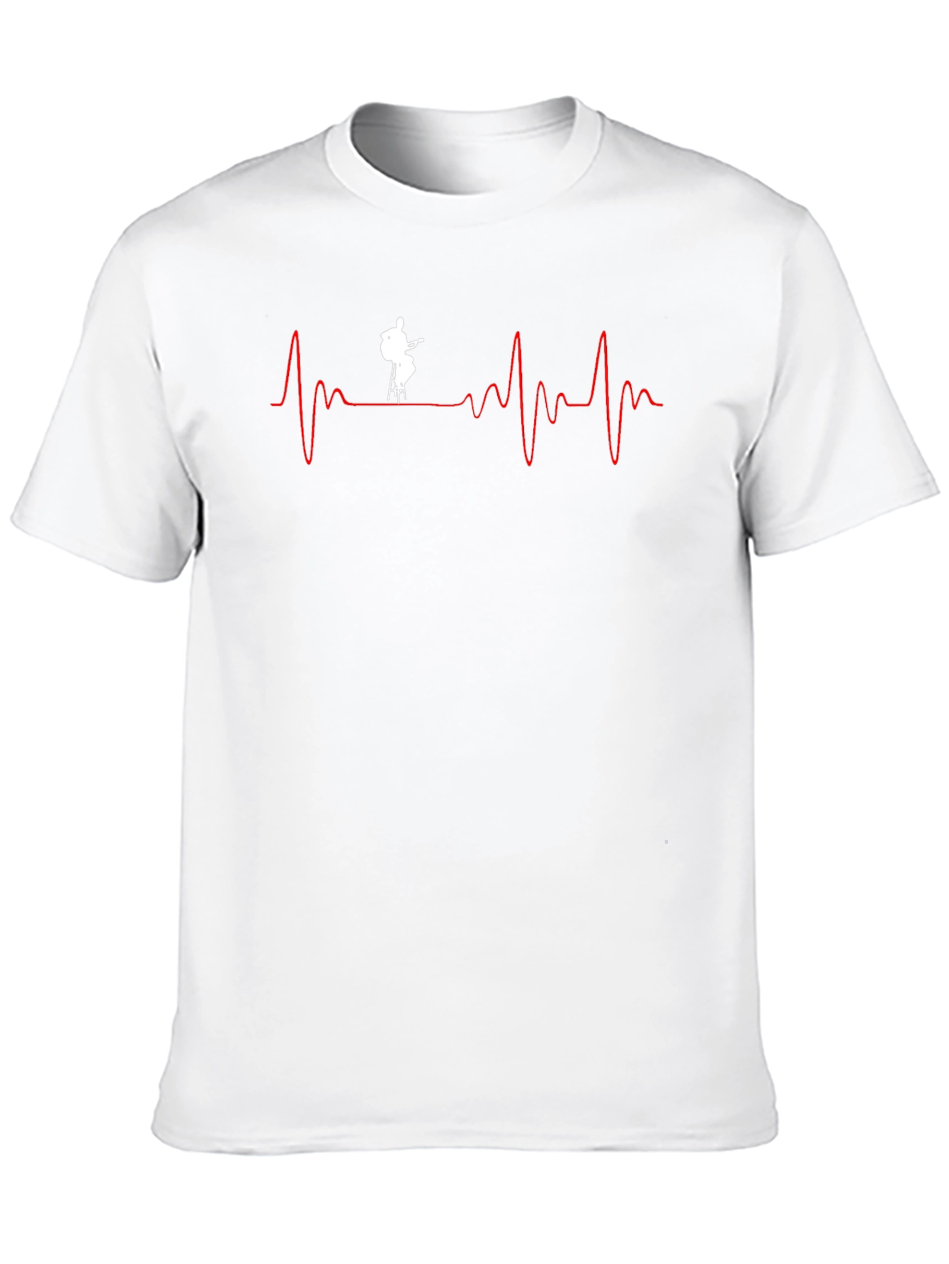 Musician Heartbeat Graphic Tee - Black